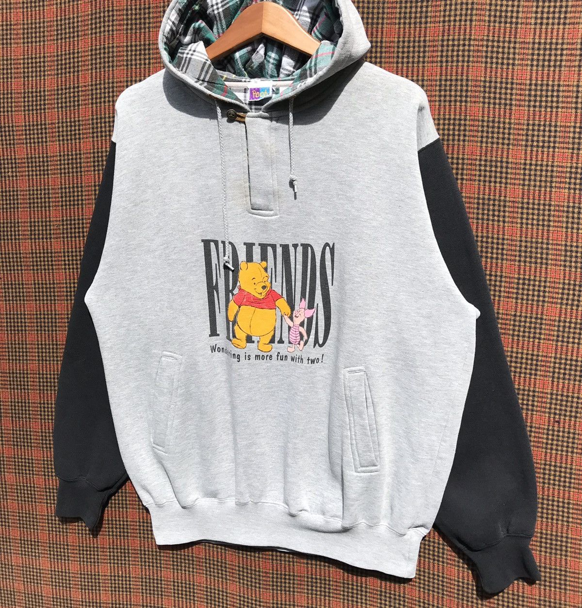 Disney Vintage Winnie The Pooh & Piglet Disney Hoodie Sweatshirt Size US XL / EU 56 / 4 - 3 Thumbnail