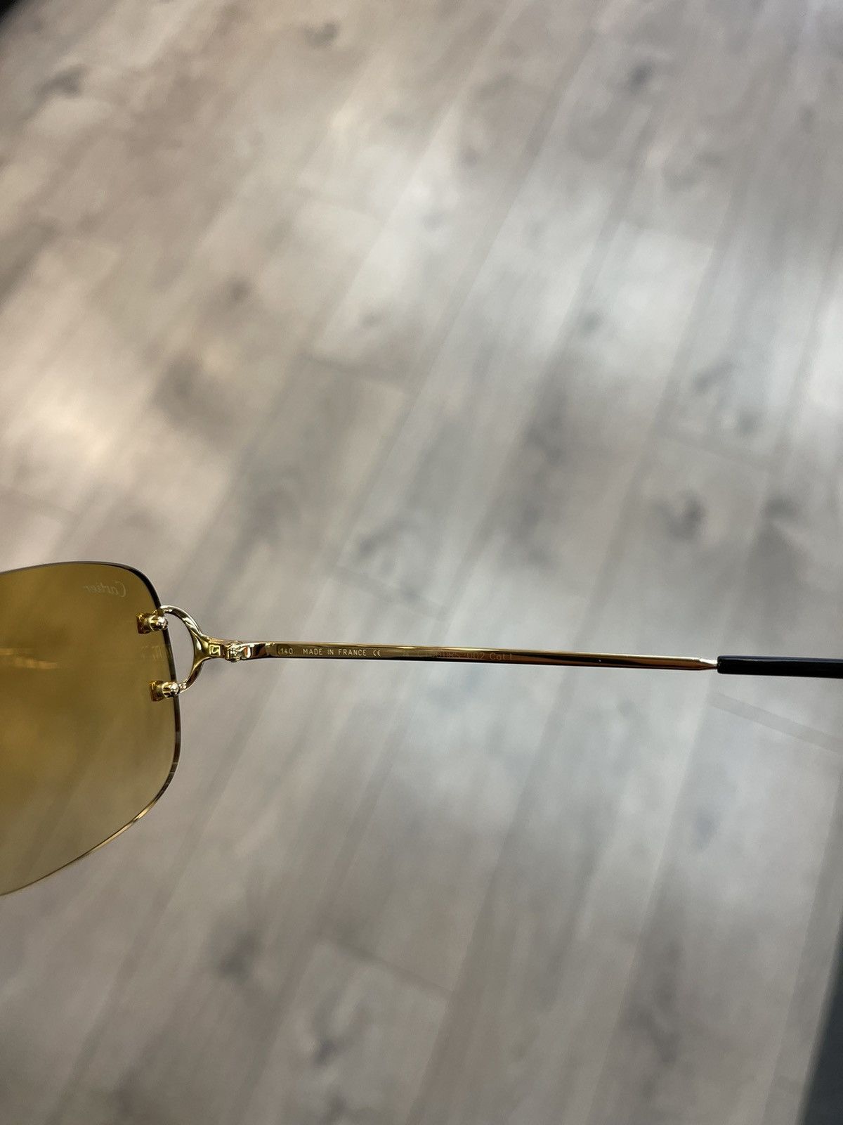 Cartier Cartier Big C Decor Gold Sunglasses Size ONE SIZE - 5 Thumbnail