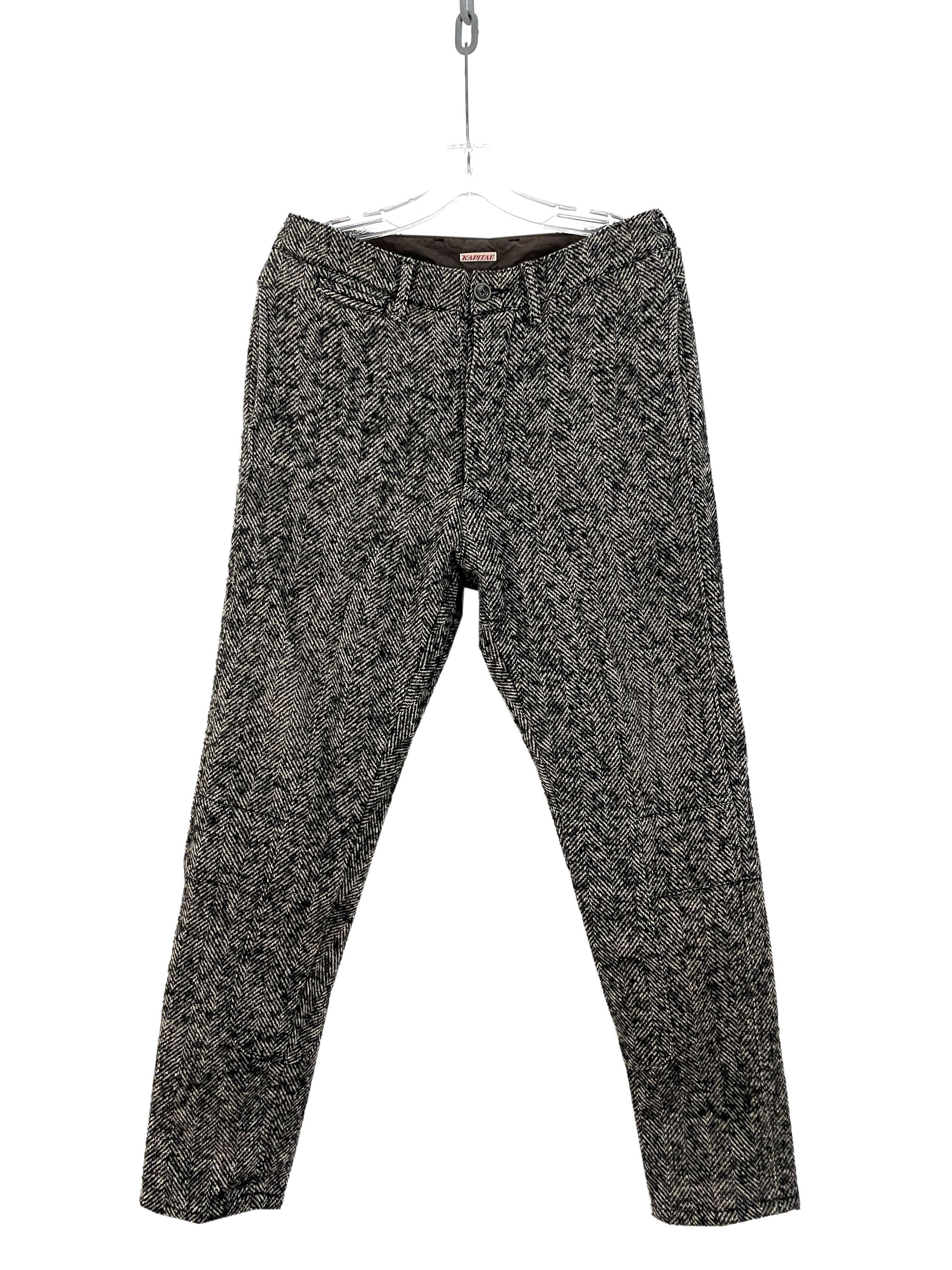 1300~Hrringbone Motif Virgin Wool RAVAL pants main image 0