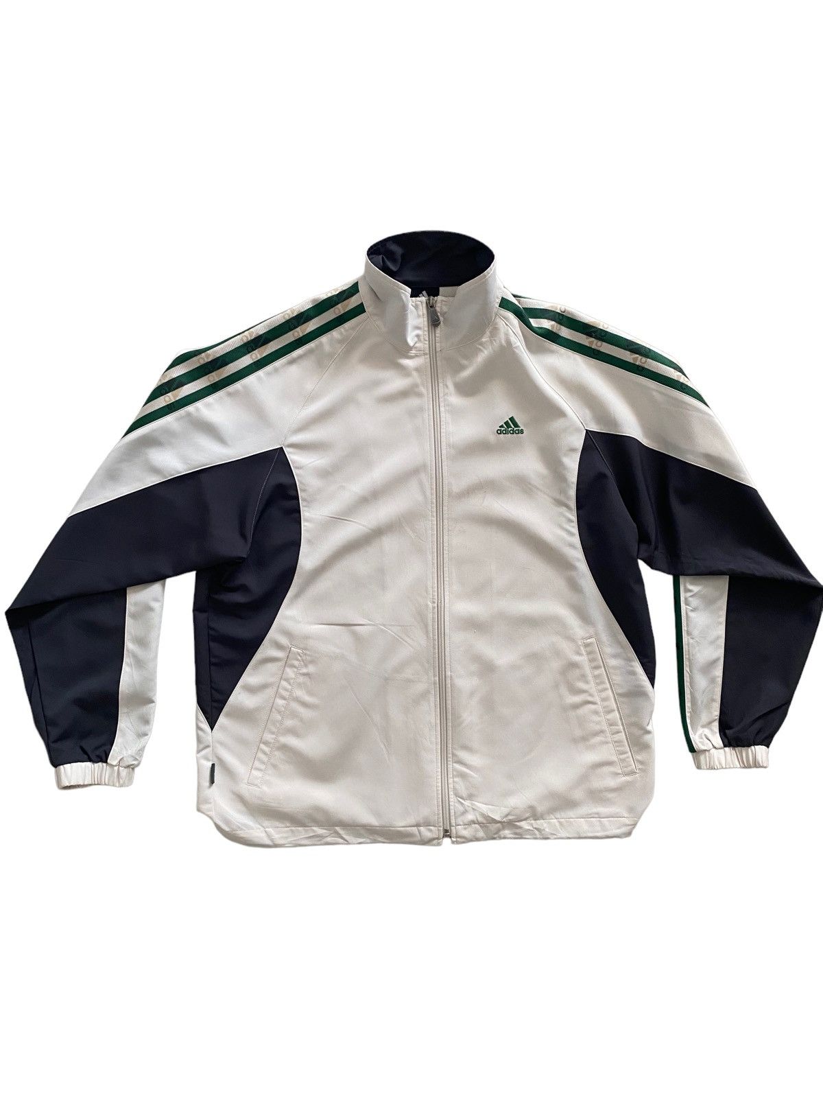 Adidas × Vintage Vintage adidas Jacket Striped Green Logo nice designer Size US M / EU 48-50 / 2 - 17 Thumbnail