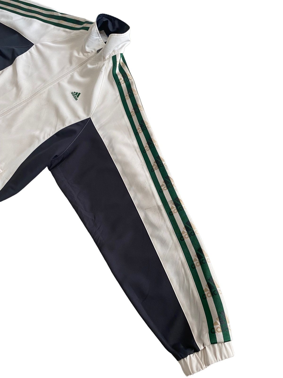Adidas × Vintage Vintage adidas Jacket Striped Green Logo nice designer Size US M / EU 48-50 / 2 - 15 Thumbnail