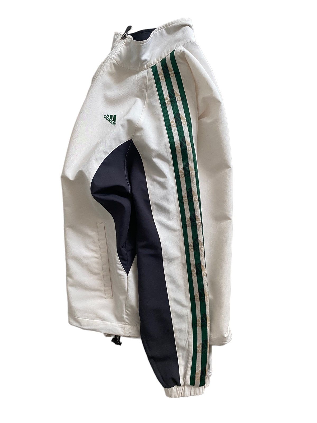 Adidas × Vintage Vintage adidas Jacket Striped Green Logo nice designer Size US M / EU 48-50 / 2 - 1 Thumbnail