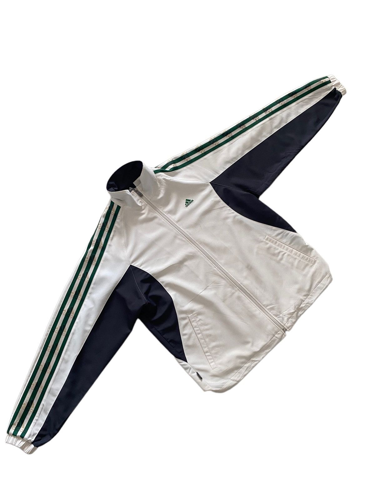 Adidas × Vintage Vintage adidas Jacket Striped Green Logo nice designer Size US M / EU 48-50 / 2 - 16 Thumbnail