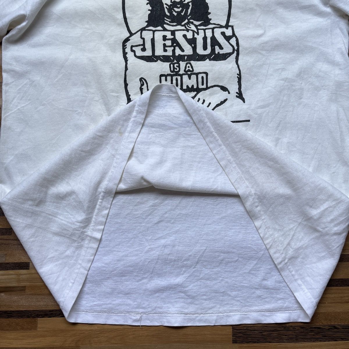 Anvil × Vintage Humour Graphics Printed Jesus TShirt Vintage Y2K Anvil Tag Size US M / EU 48-50 / 2 - 12 Thumbnail
