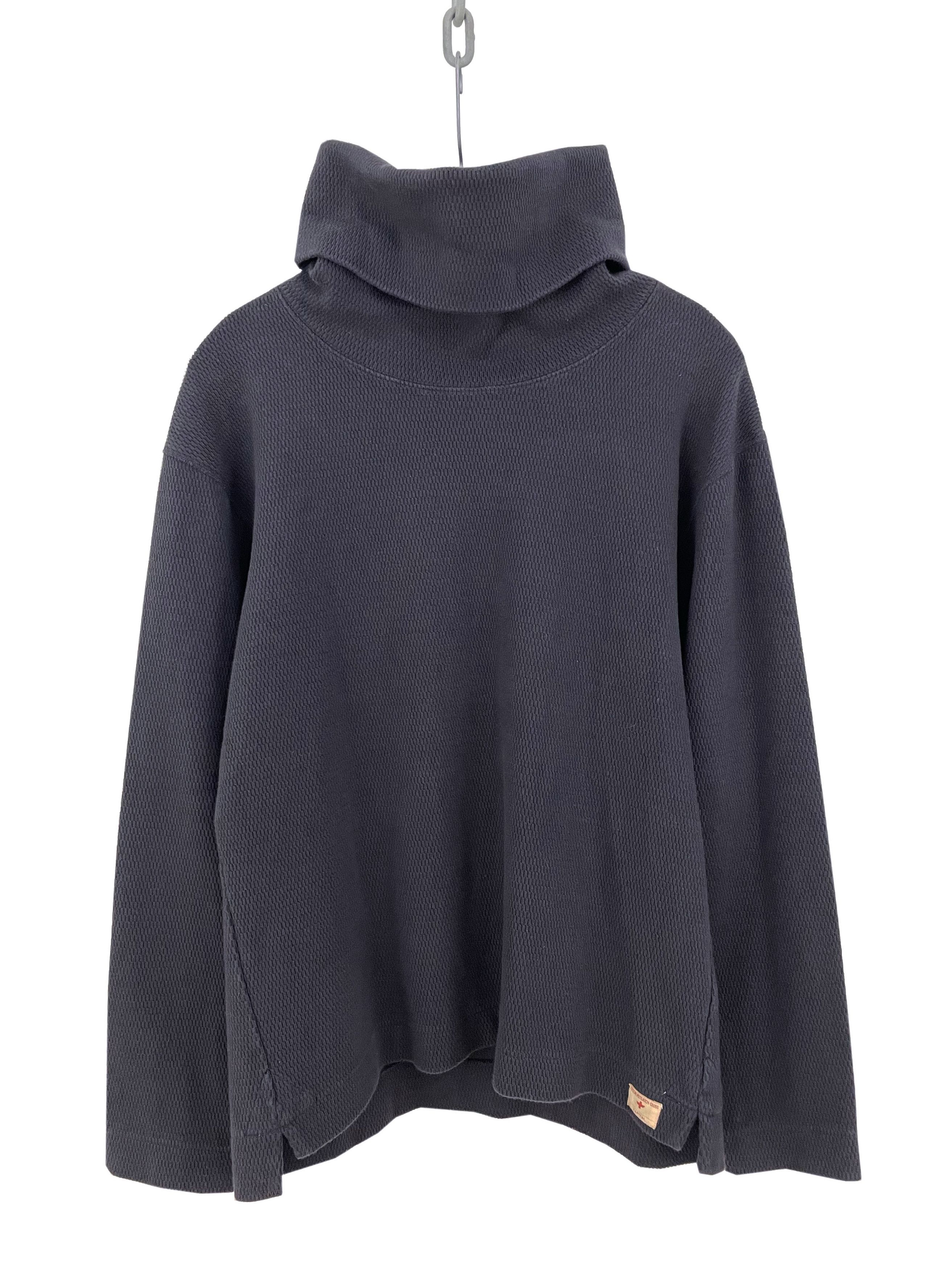 image of Kapital Heavy Textured Turtleneck in Navy, Men's (Size Medium)