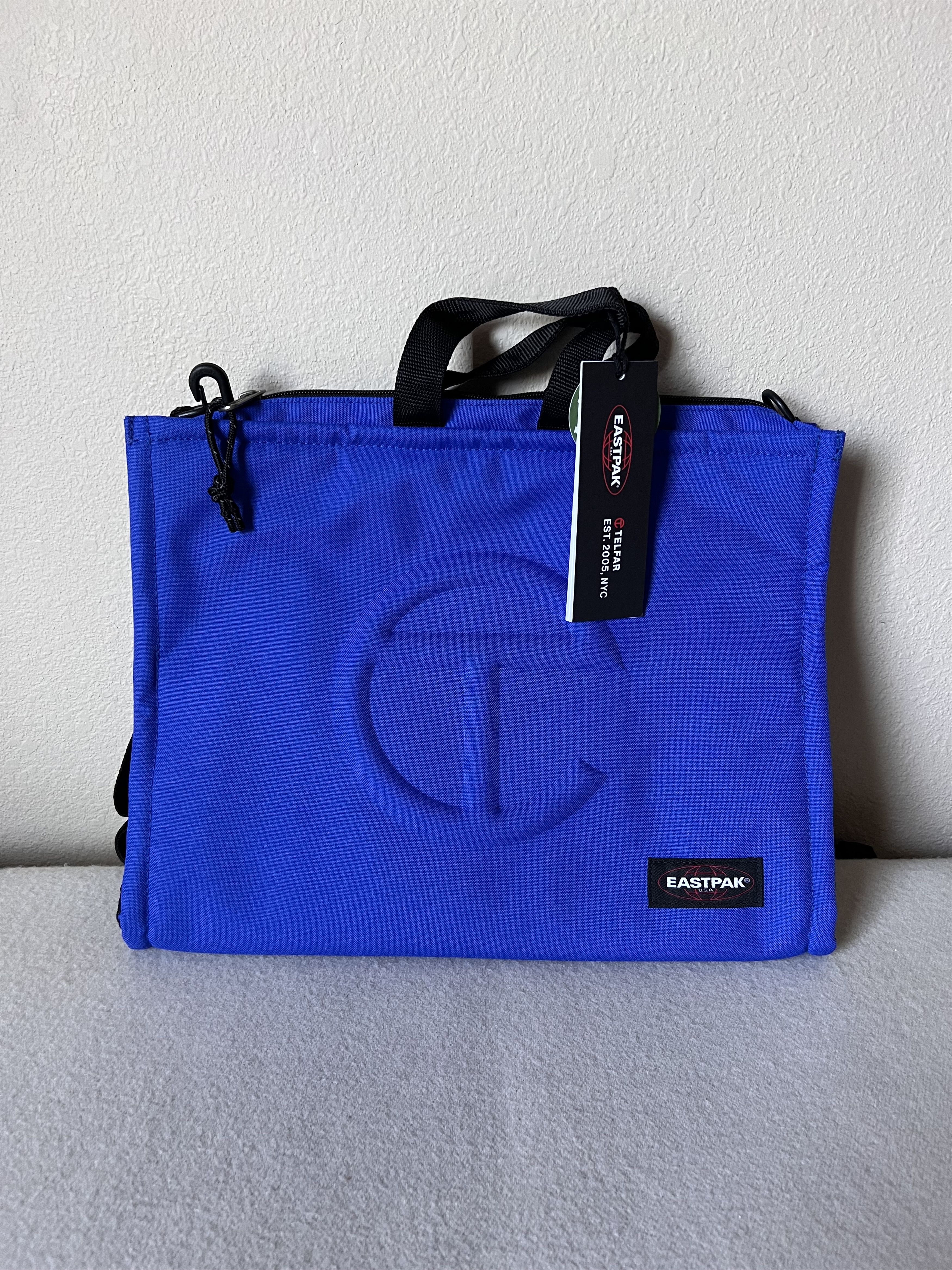 Telfar Telfar Eastpak Medium Shopping Bag in Painters Tape Blue Grailed