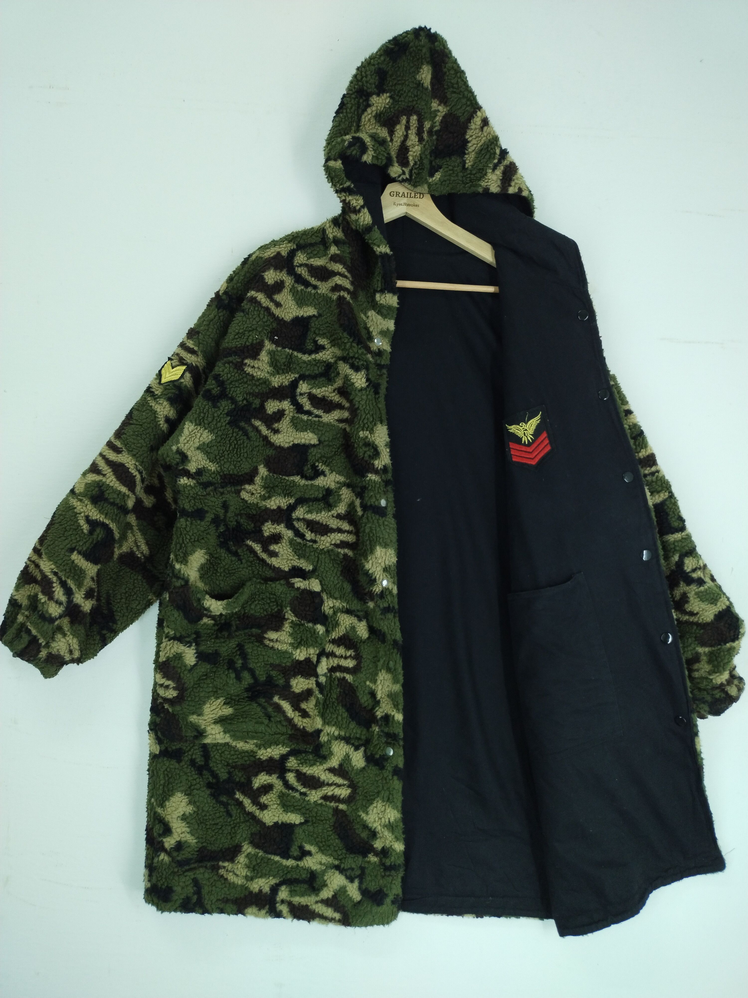 Vintage Camo Olmos Reversible Rain Coat Jacket