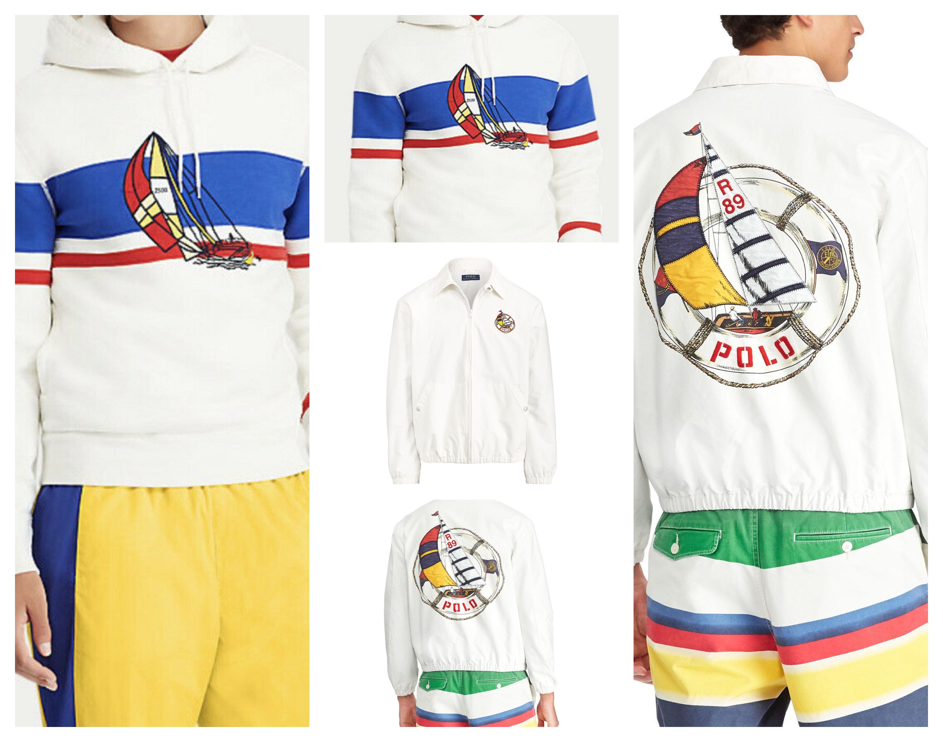 image of Polo Ralph Laurent Sail Boat Cp93 Hoodie Jacket Set , Men's (Size 2XL)