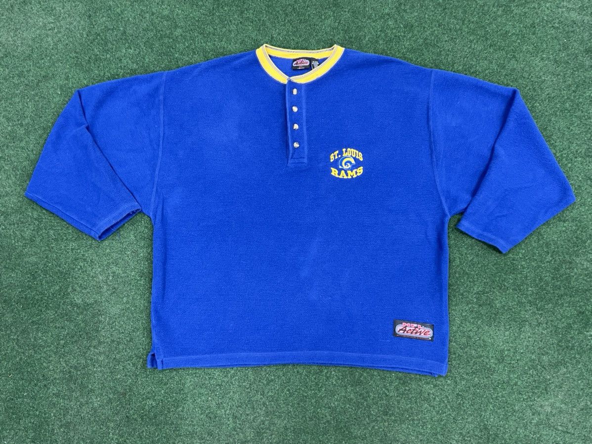 NFL Vintage 90s St Louis Rams Henley Sweatshirt Size US XL / EU 56 / 4 - 1 Thumbnail