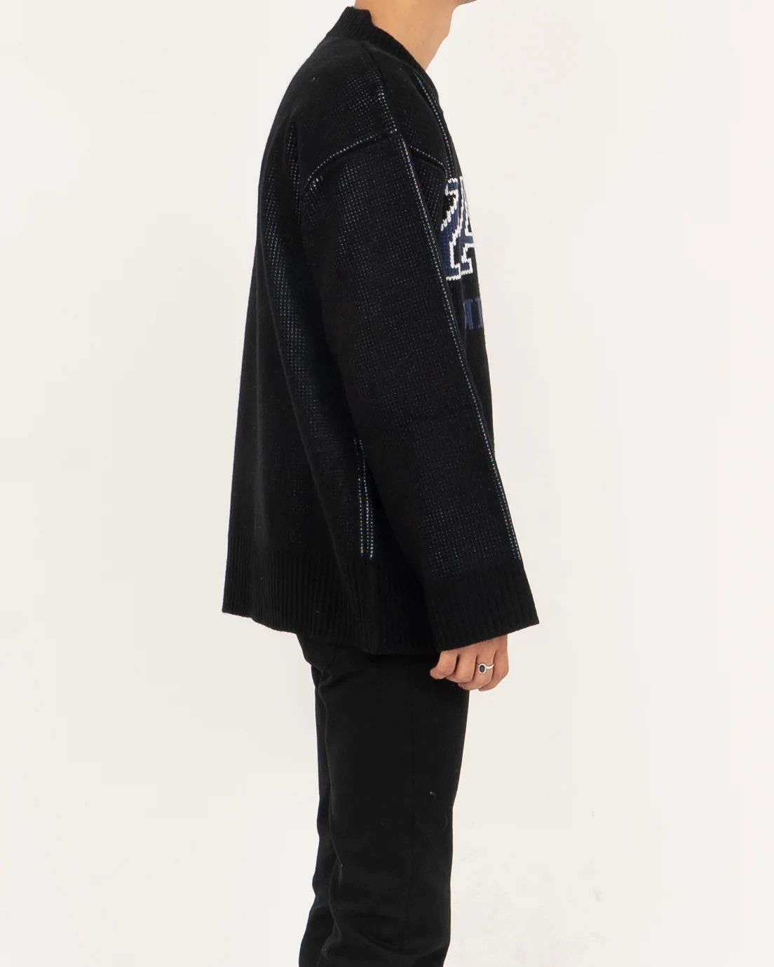 Calvin Klein 205W39NYC × Raf Simons SS19 Oversized Black Yale Knit Size US M / EU 48-50 / 2 - 2 Thumbnail
