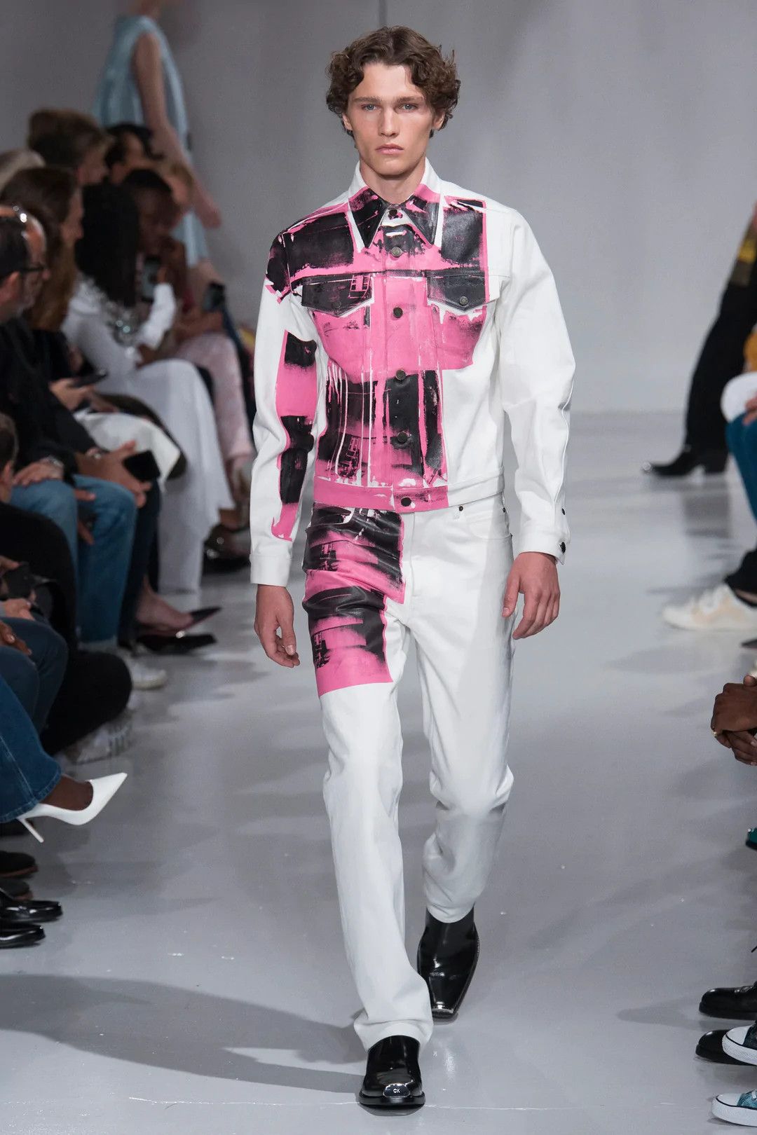Calvin Klein 205W39NYC × Raf Simons Pink Warhol Electric Chair Screenprint Denim Size US 30 / EU 46 - 4 Thumbnail