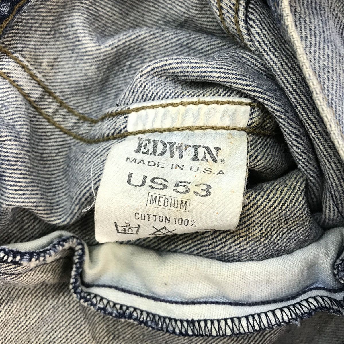 Edwin Vintage Edwin Trucker Jacket Made in Usa Size US M / EU 48-50 / 2 - 12 Thumbnail