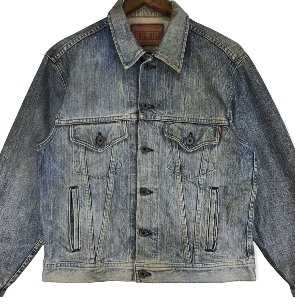 Edwin Vintage Edwin Trucker Jacket Made in Usa Size US M / EU 48-50 / 2 - 2 Thumbnail