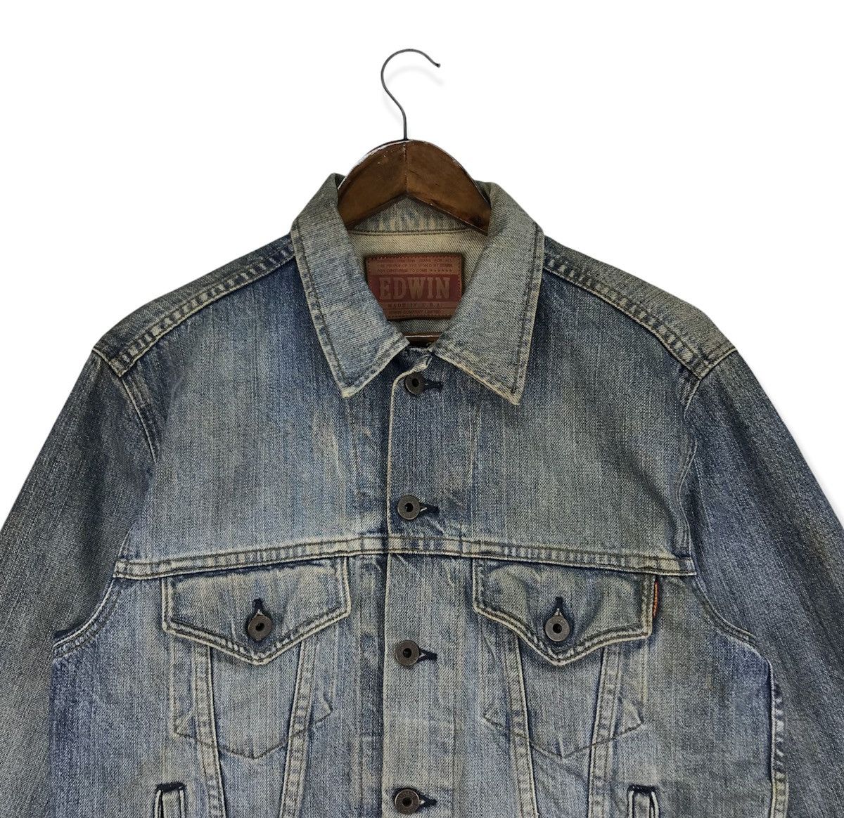 Edwin Vintage Edwin Trucker Jacket Made in Usa Size US M / EU 48-50 / 2 - 3 Thumbnail