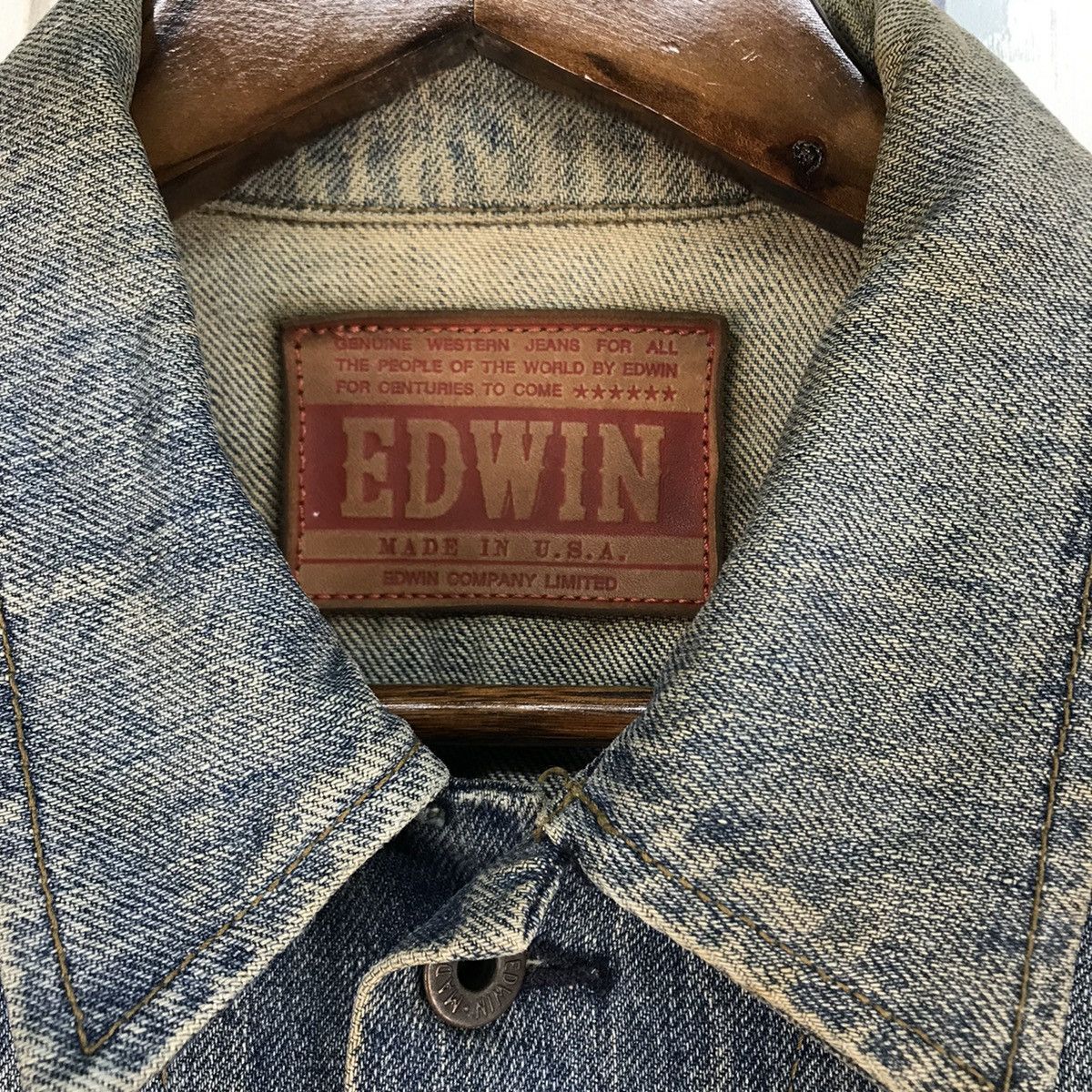 Edwin Vintage Edwin Trucker Jacket Made in Usa Size US M / EU 48-50 / 2 - 10 Thumbnail