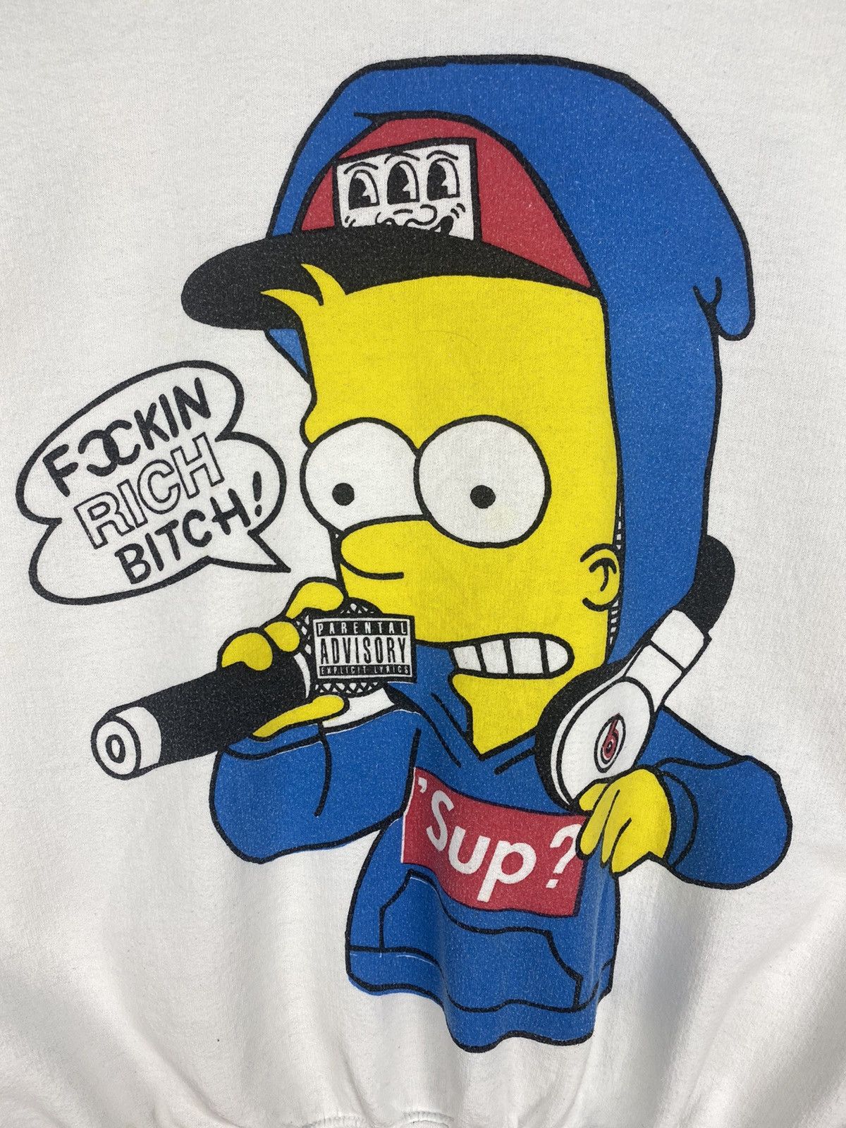 The Simpsons Bart Simpson Supreme Parody Sweatshirt Size US M / EU 48-50 / 2 - 2 Thumbnail