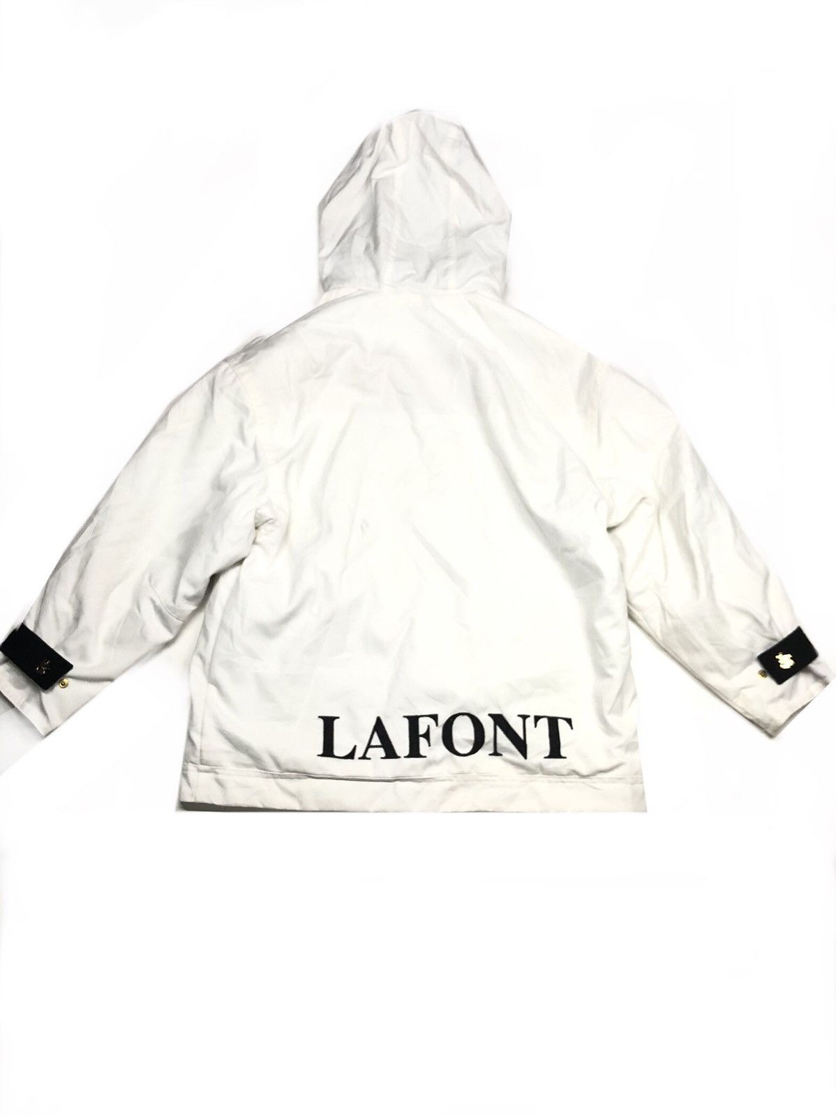 image of Hype x Italian Designers Lafont Zipper Hoodie Italian Brand Jacket in White, Men's (Size Medium)