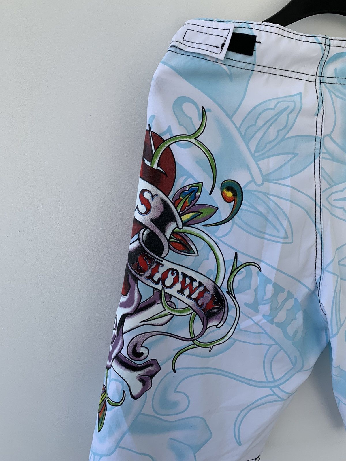 Christian Audigier × Ed Hardy × Vintage Ed Hardy Love Kills Slowly Vintage Shorts Size US 31 - 9 Thumbnail