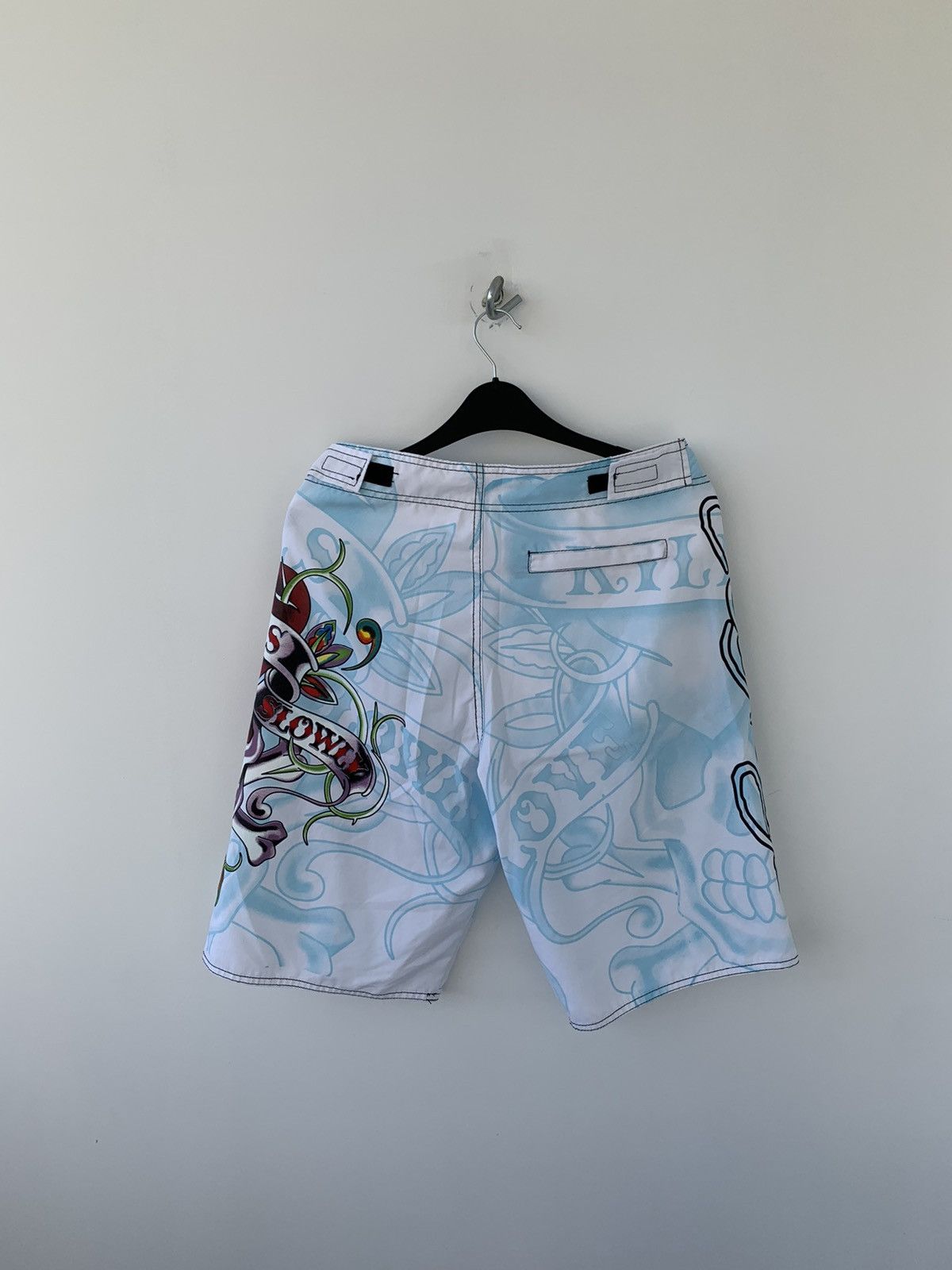 Christian Audigier × Ed Hardy × Vintage Ed Hardy Love Kills Slowly Vintage Shorts Size US 31 - 6 Thumbnail