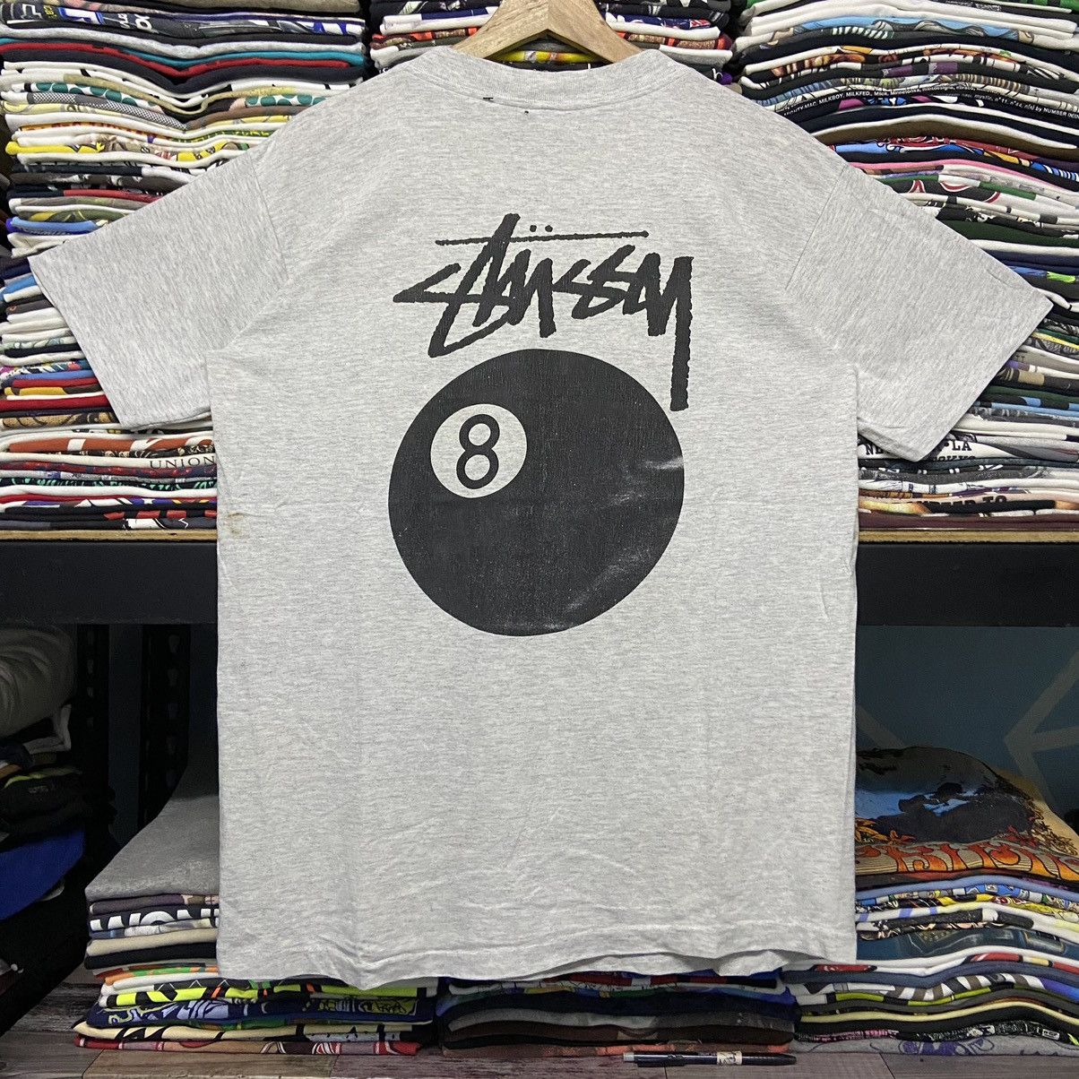 Vintage Vintage 80s Stussy 8Ball Iconic Tshirt | Grailed