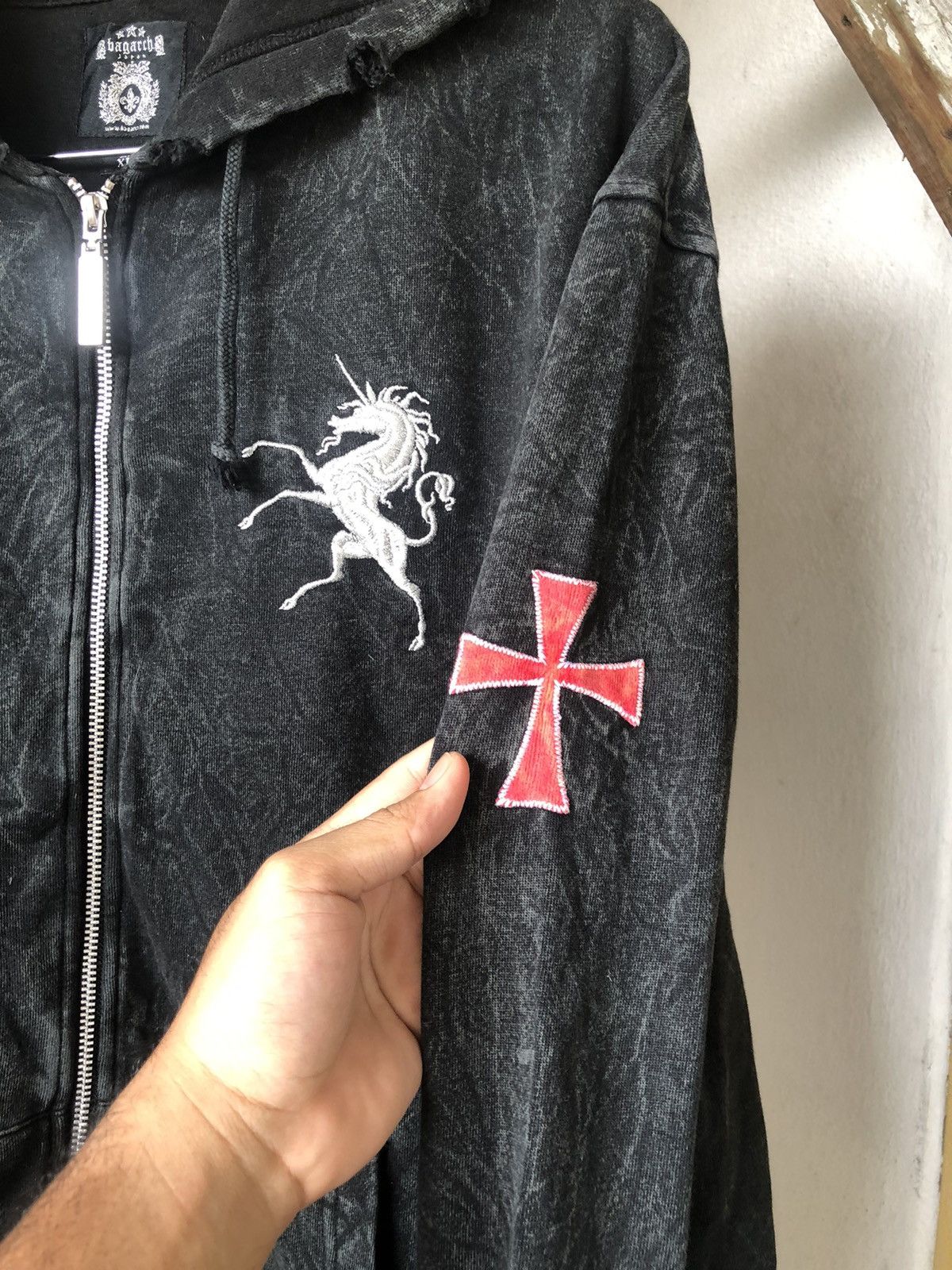 If Six Was Nine Bagarch Japan Tie Dye Over Prints Zipper Punk Hoodie Size US XL / EU 56 / 4 - 6 Thumbnail