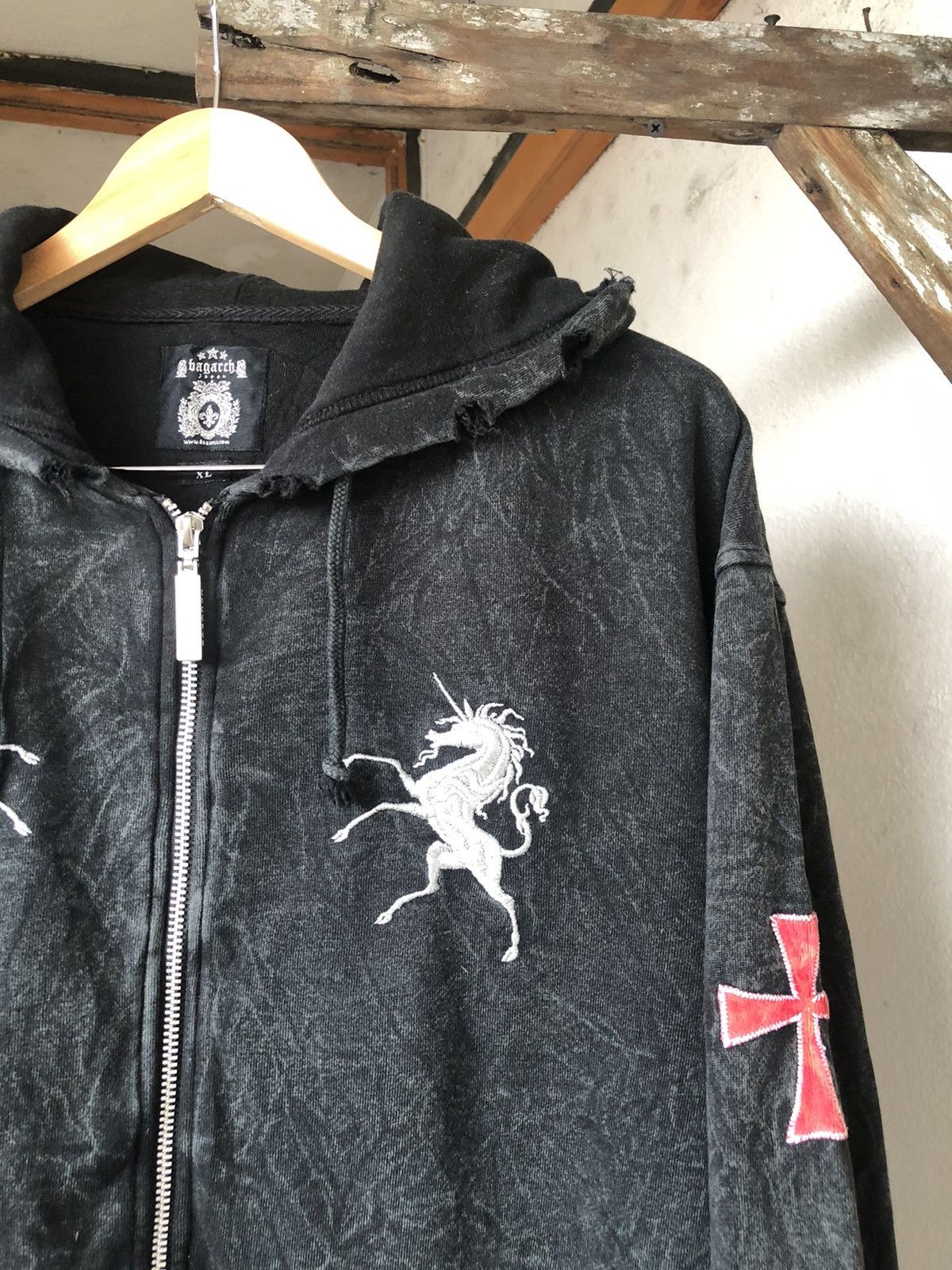 If Six Was Nine Bagarch Japan Tie Dye Over Prints Zipper Punk Hoodie Size US XL / EU 56 / 4 - 7 Thumbnail