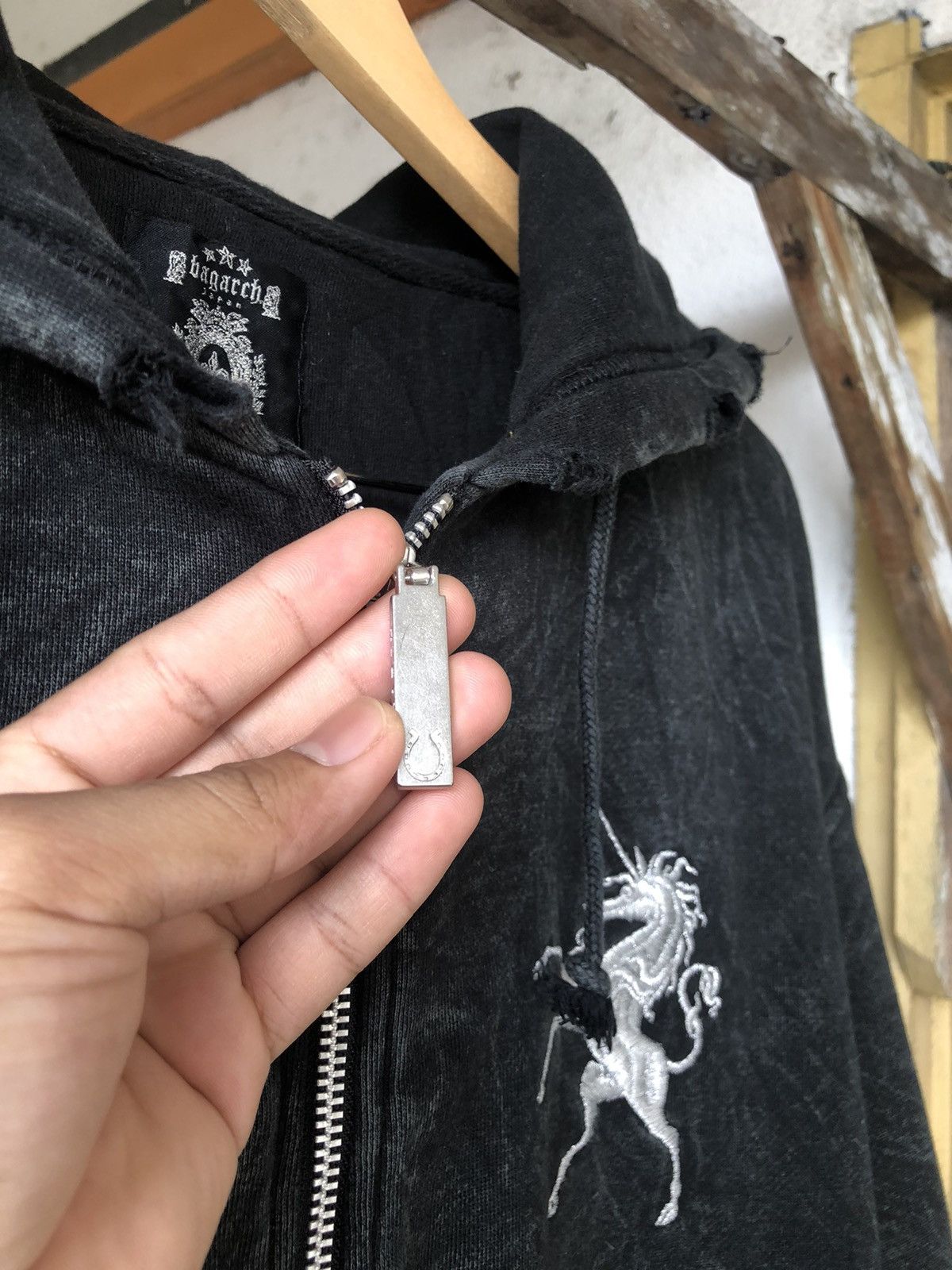 If Six Was Nine Bagarch Japan Tie Dye Over Prints Zipper Punk Hoodie Size US XL / EU 56 / 4 - 18 Thumbnail