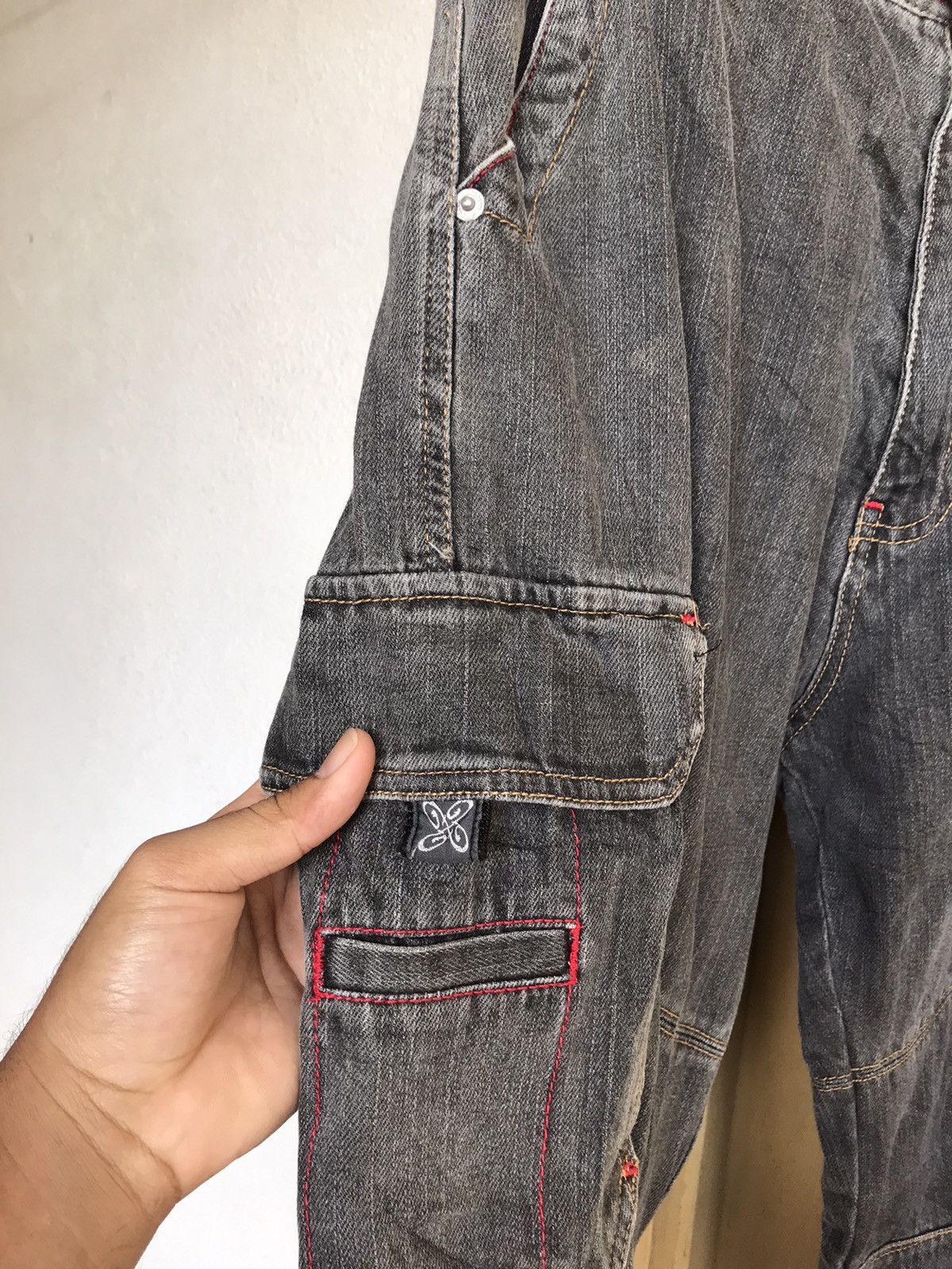 Vintage Piko Hawaiian Distressed Denim Loose Cut Cargo Pants Size US 33 - 8 Thumbnail