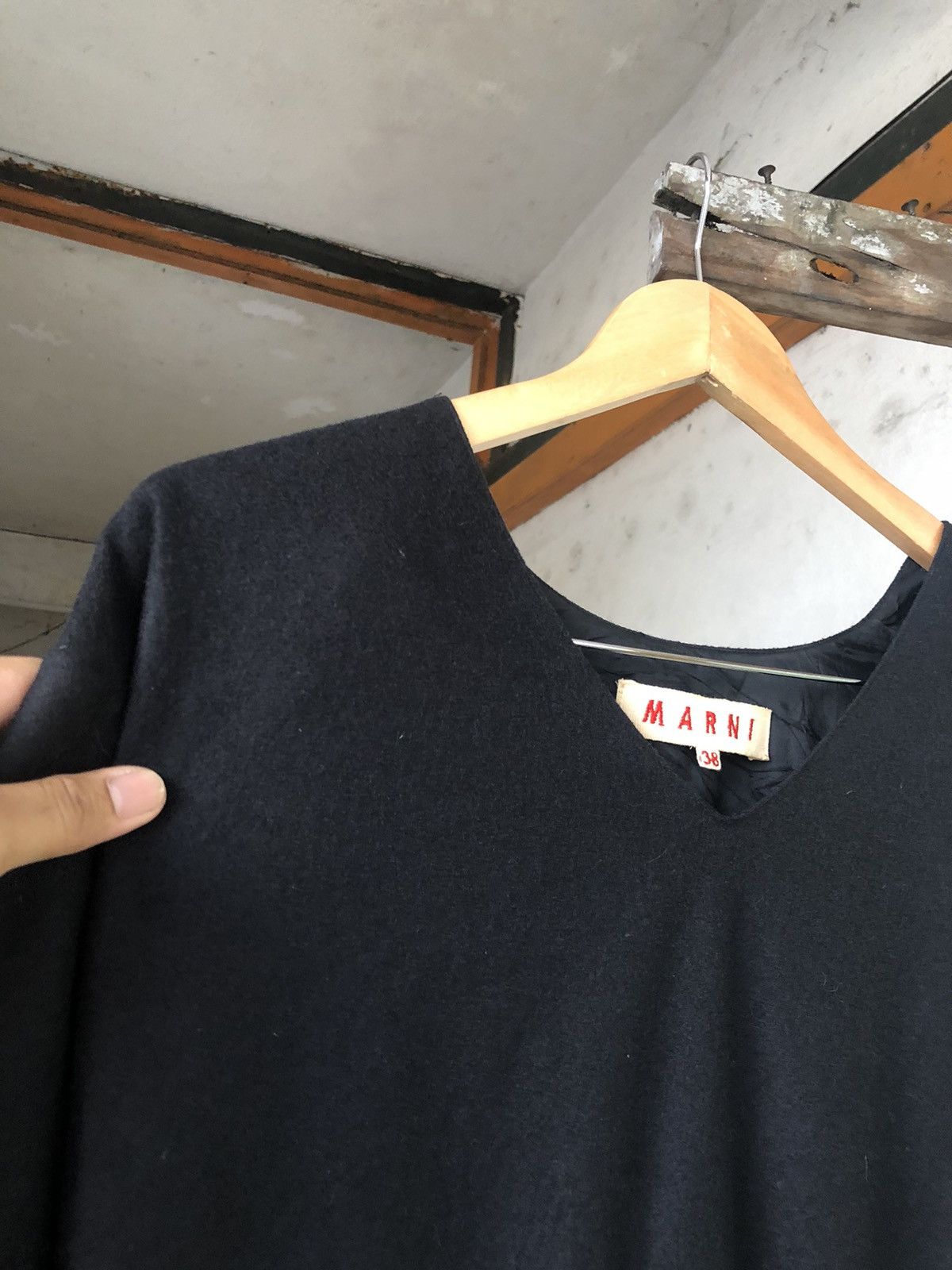 Marni 🥷🏿Vintage Marni Wool Long Blouse Size XS / US 0-2 / IT 36-38 - 9 Thumbnail