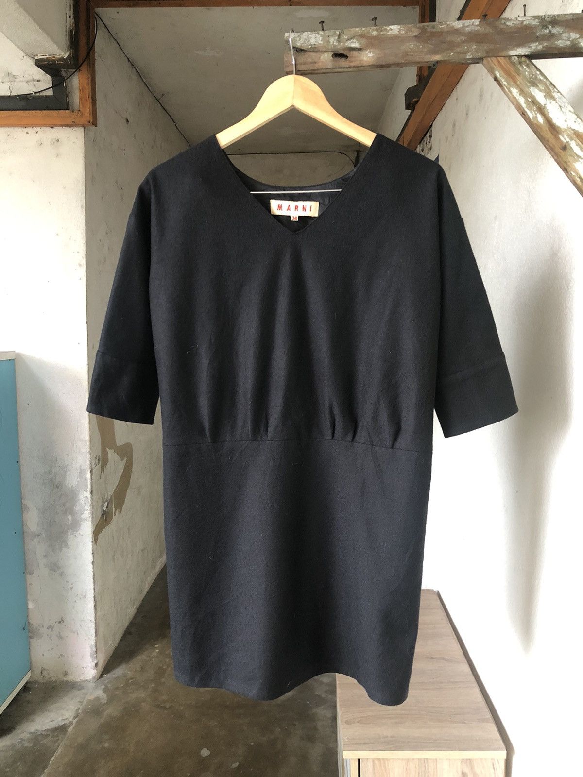 Marni 🥷🏿Vintage Marni Wool Long Blouse Size XS / US 0-2 / IT 36-38 - 3 Thumbnail