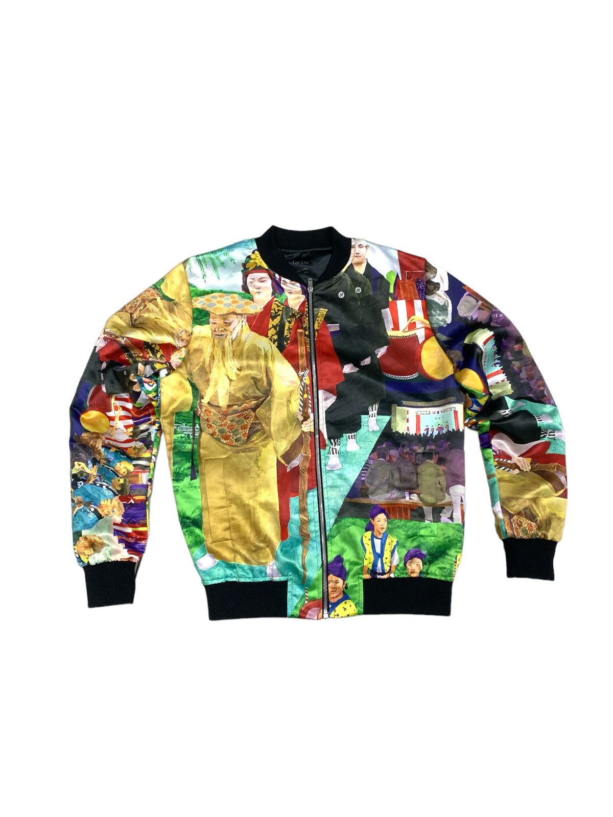 Japanese Brand GO DO UK DESIGNER 2019 ORIENTAL MOTIVE PRINT BOMBER JACKET Size US L / EU 52-54 / 3 - 1 Thumbnail