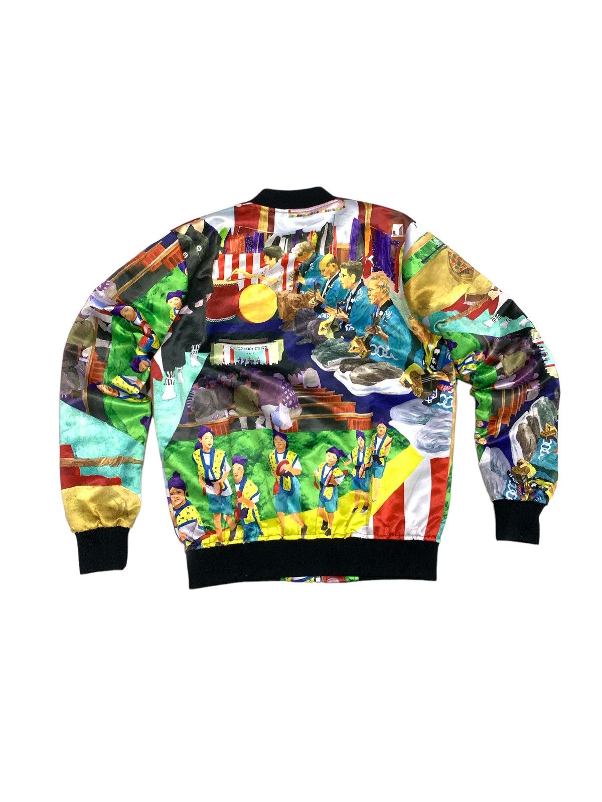 Japanese Brand GO DO UK DESIGNER 2019 ORIENTAL MOTIVE PRINT BOMBER JACKET Size US L / EU 52-54 / 3 - 2 Thumbnail