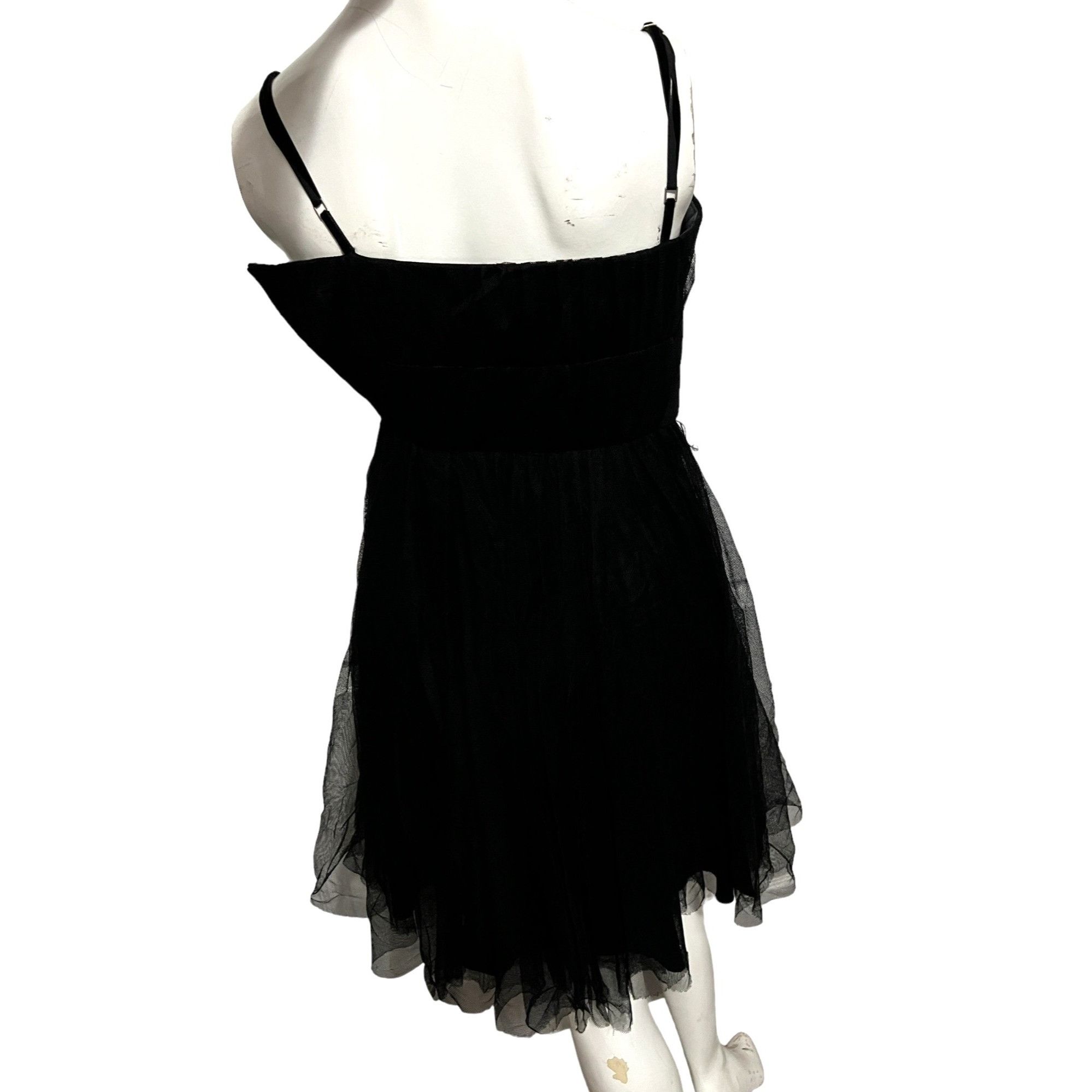 Banana Republic Banana Republic Black Silk Tulle Corset Mini Dress Sz 0 Peti Size XS / US 0-2 / IT 36-38 - 2 Thumbnail