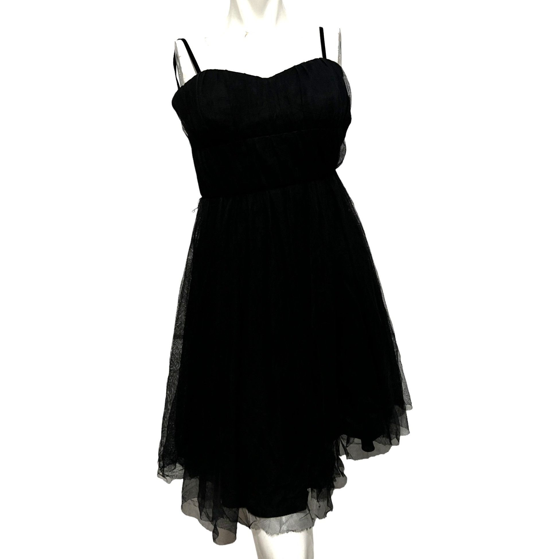 Banana Republic Banana Republic Black Silk Tulle Corset Mini Dress Sz 0 Peti Size XS / US 0-2 / IT 36-38 - 5 Thumbnail