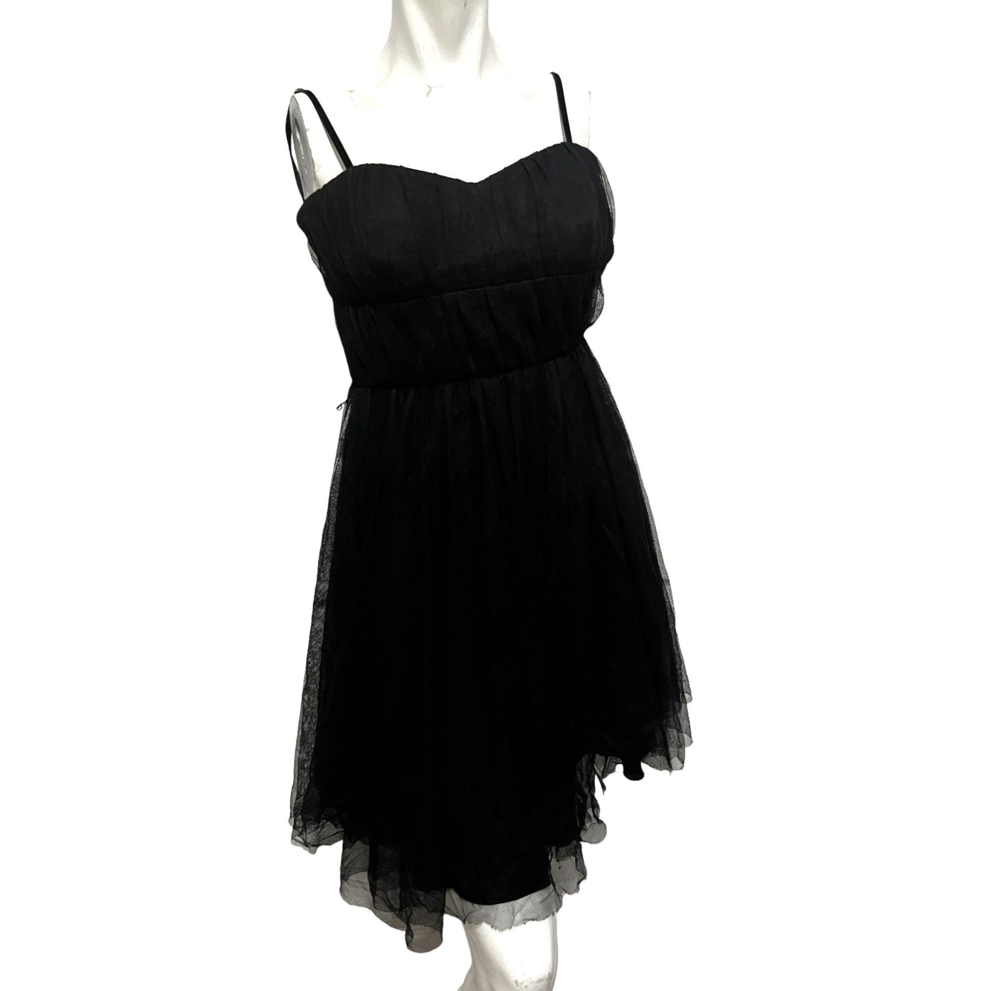 Banana Republic Banana Republic Black Silk Tulle Corset Mini Dress Sz 0 Peti Size XS / US 0-2 / IT 36-38 - 3 Thumbnail