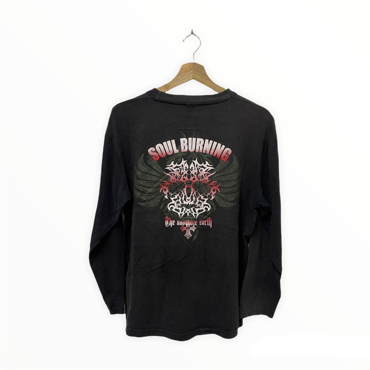 Japanese Brand × Vintage Vintage Soul Burning Tattoo Style Long Sleeve Size US L / EU 52-54 / 3 - 1 Thumbnail