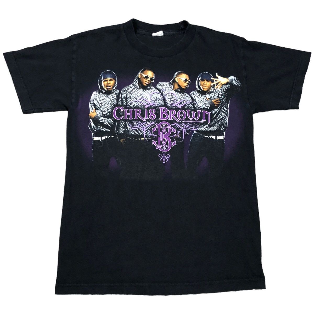 AAA × Band Tees Y2K AAA Chris Brown Music Band Logo Black Shirt Adult Size S Size US S / EU 44-46 / 1 - 1 Thumbnail