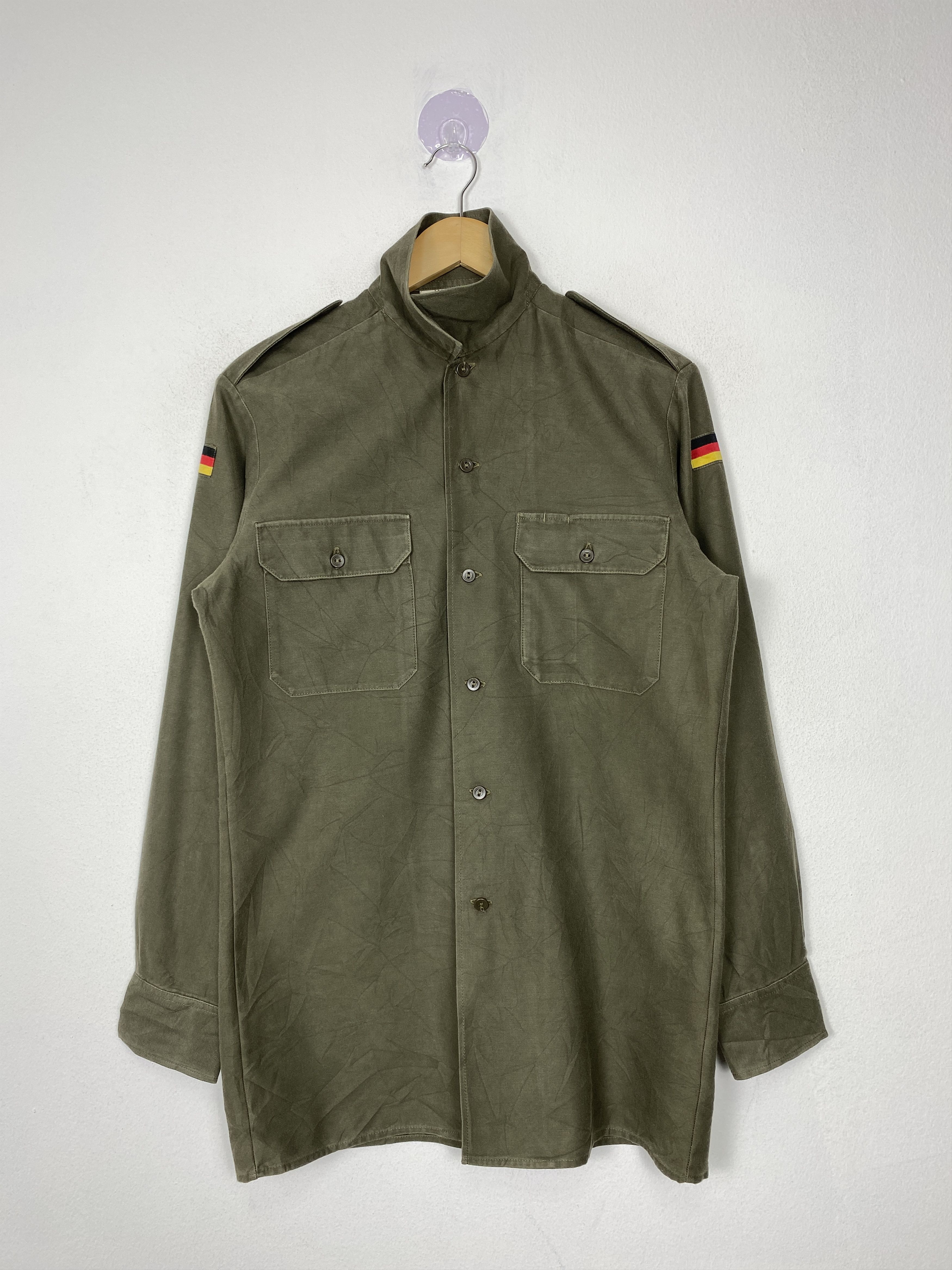 image of Wahler Military Button Up Jacket in Miltary Green, Men's (Size XS)