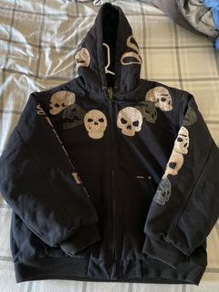 Supreme red skeleton on sale jacket