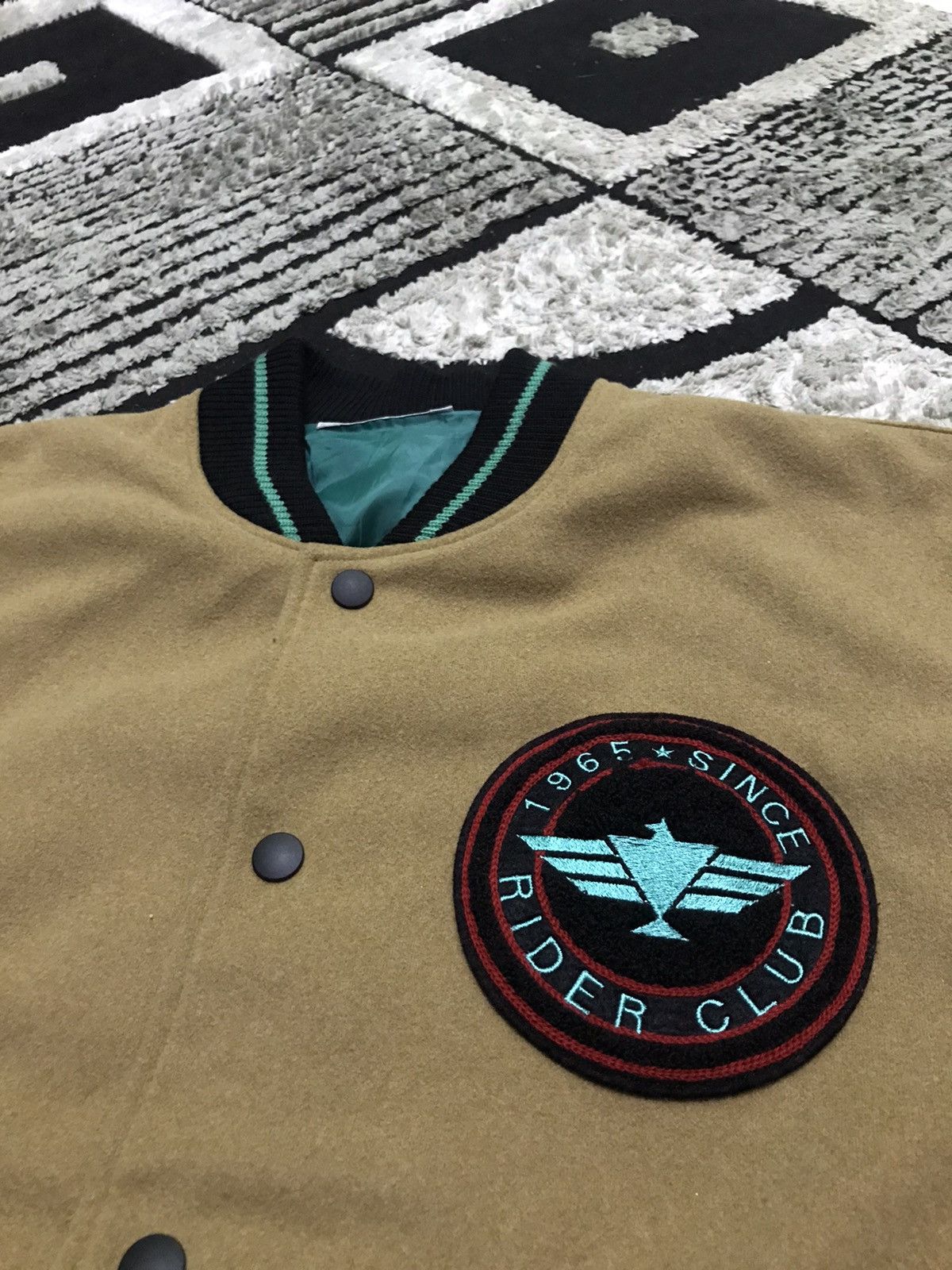 Japanese Brand Rider club brown wool varsity jacket Size US M / EU 48-50 / 2 - 8 Thumbnail