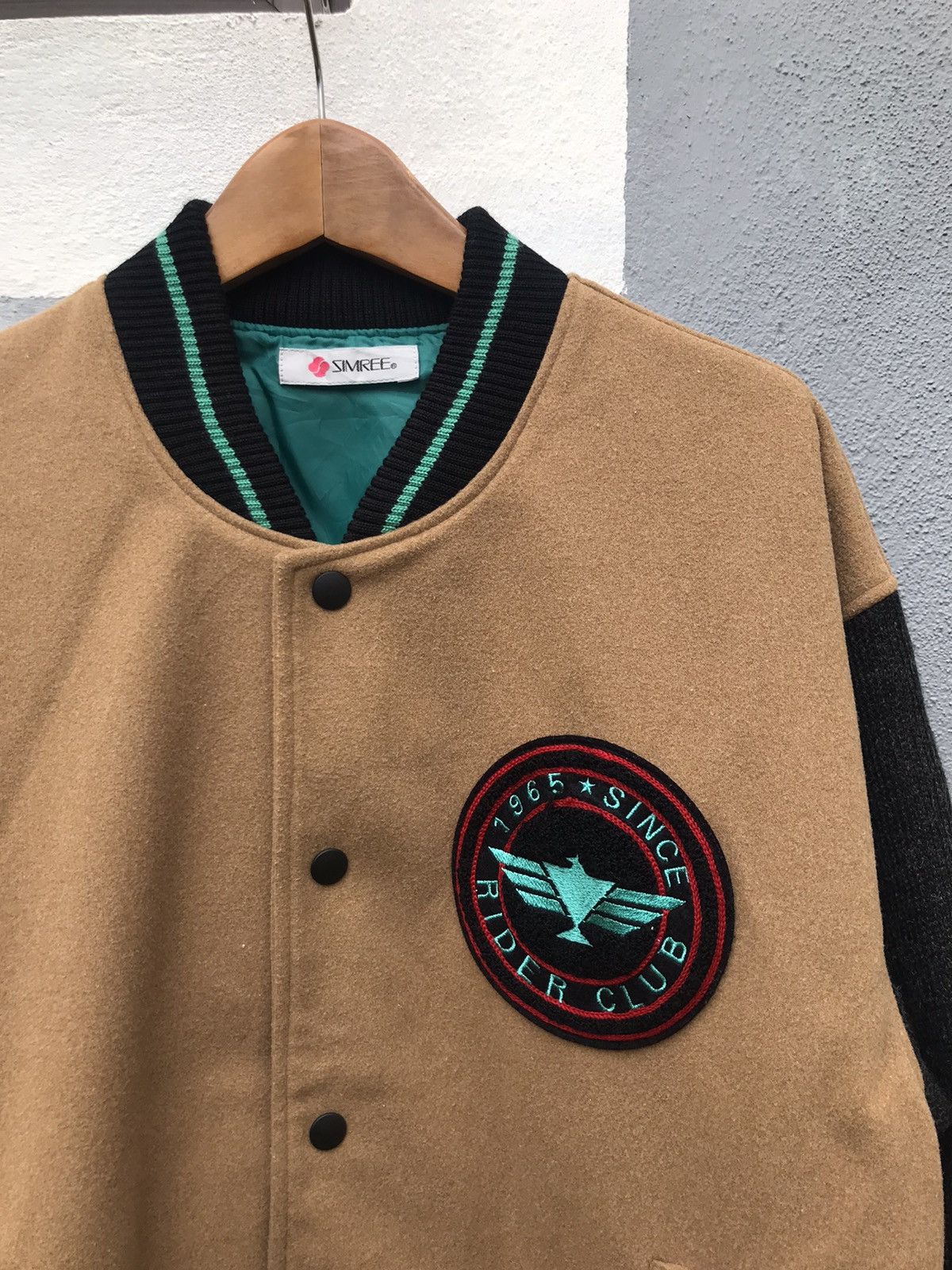Japanese Brand Rider club brown wool varsity jacket Size US M / EU 48-50 / 2 - 3 Thumbnail