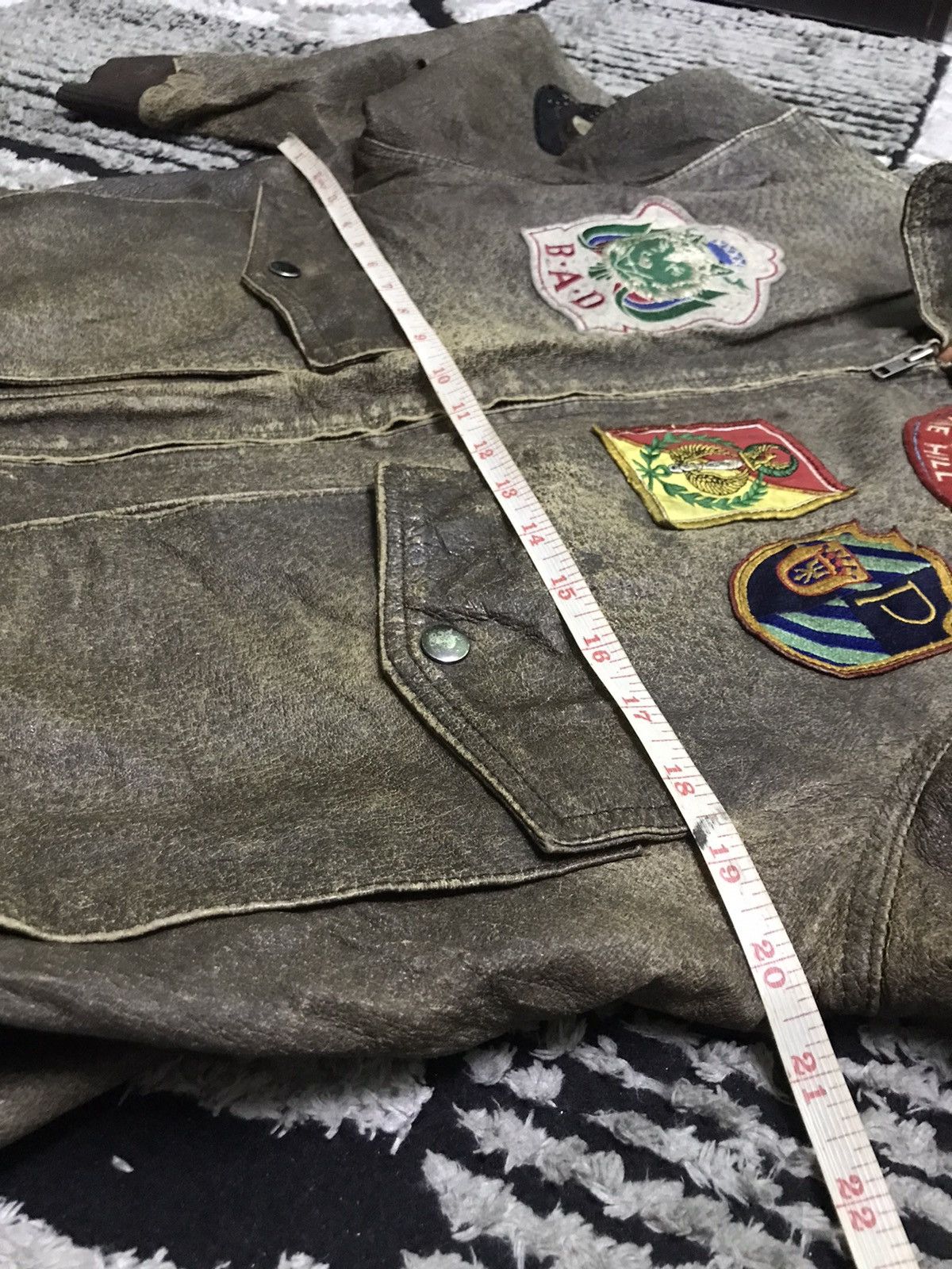Vintage 🔥Rare flight jacket with patches Size US M / EU 48-50 / 2 - 6 Thumbnail