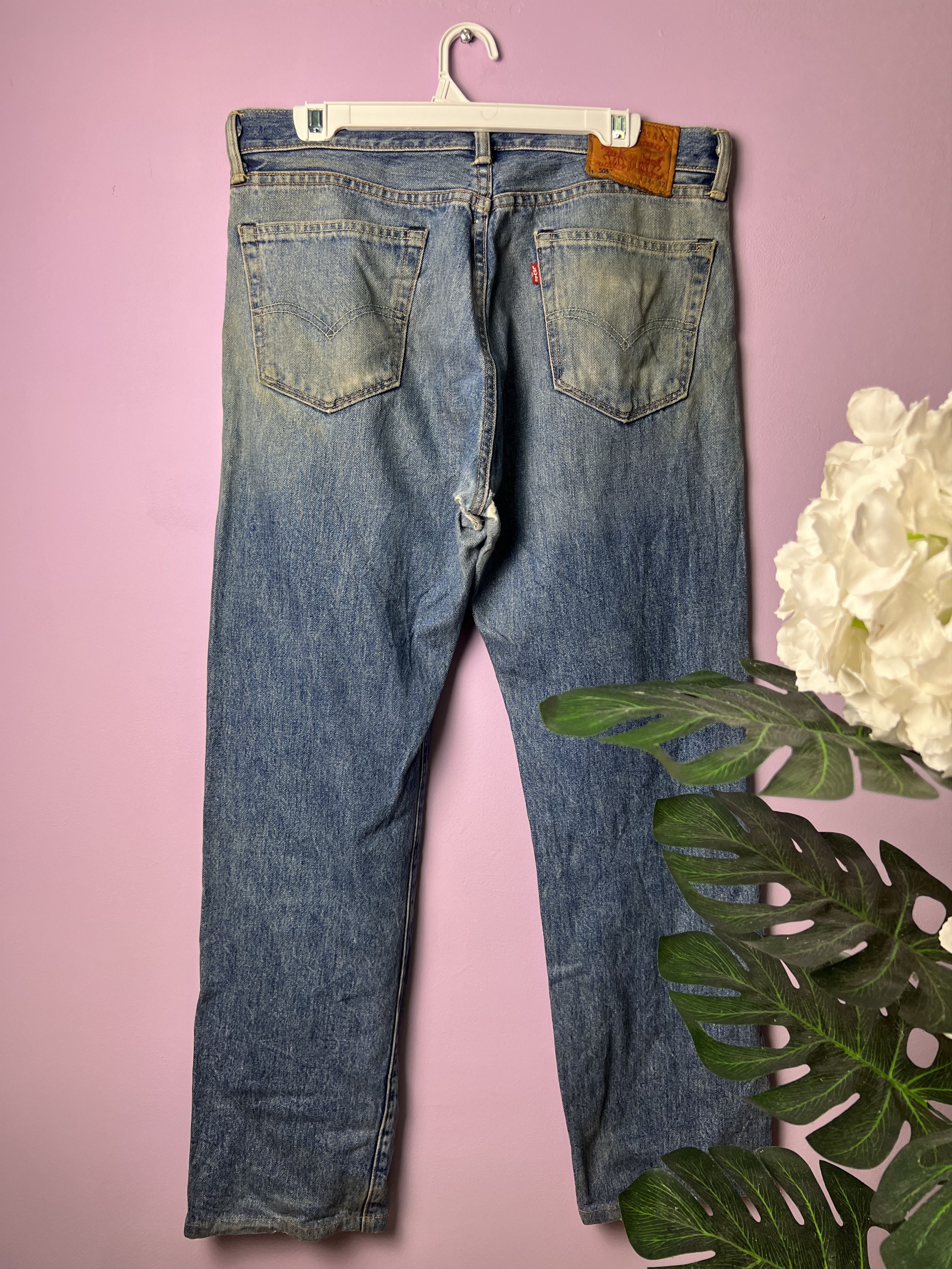 Levi's 🔥Rare Vintage Levi’s White Oak Distressed Denim Size US 35 - 3 Thumbnail