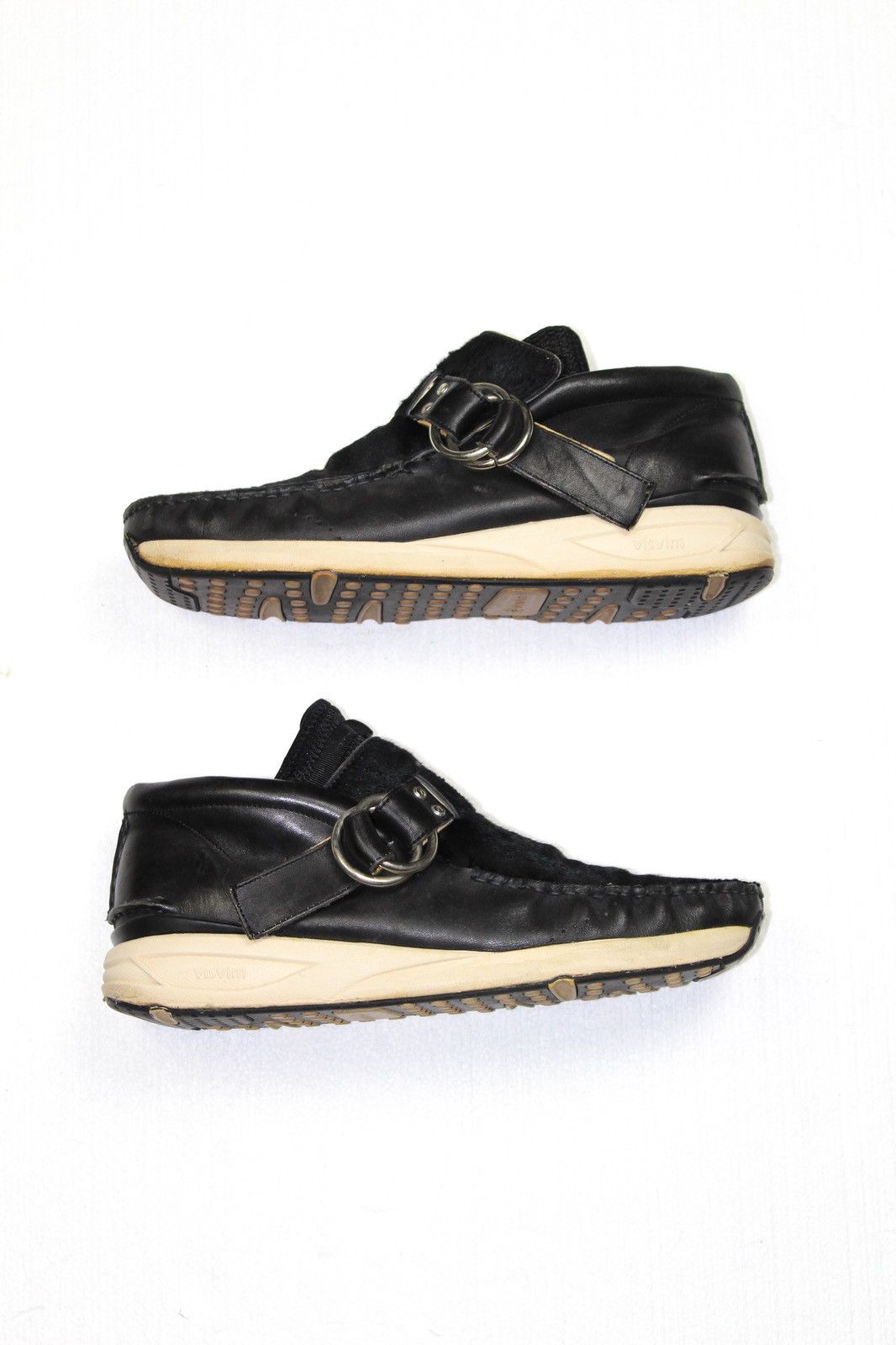 image of Visvim Skynard Moc Folk Shoes in Black, Men's (Size 9.5)