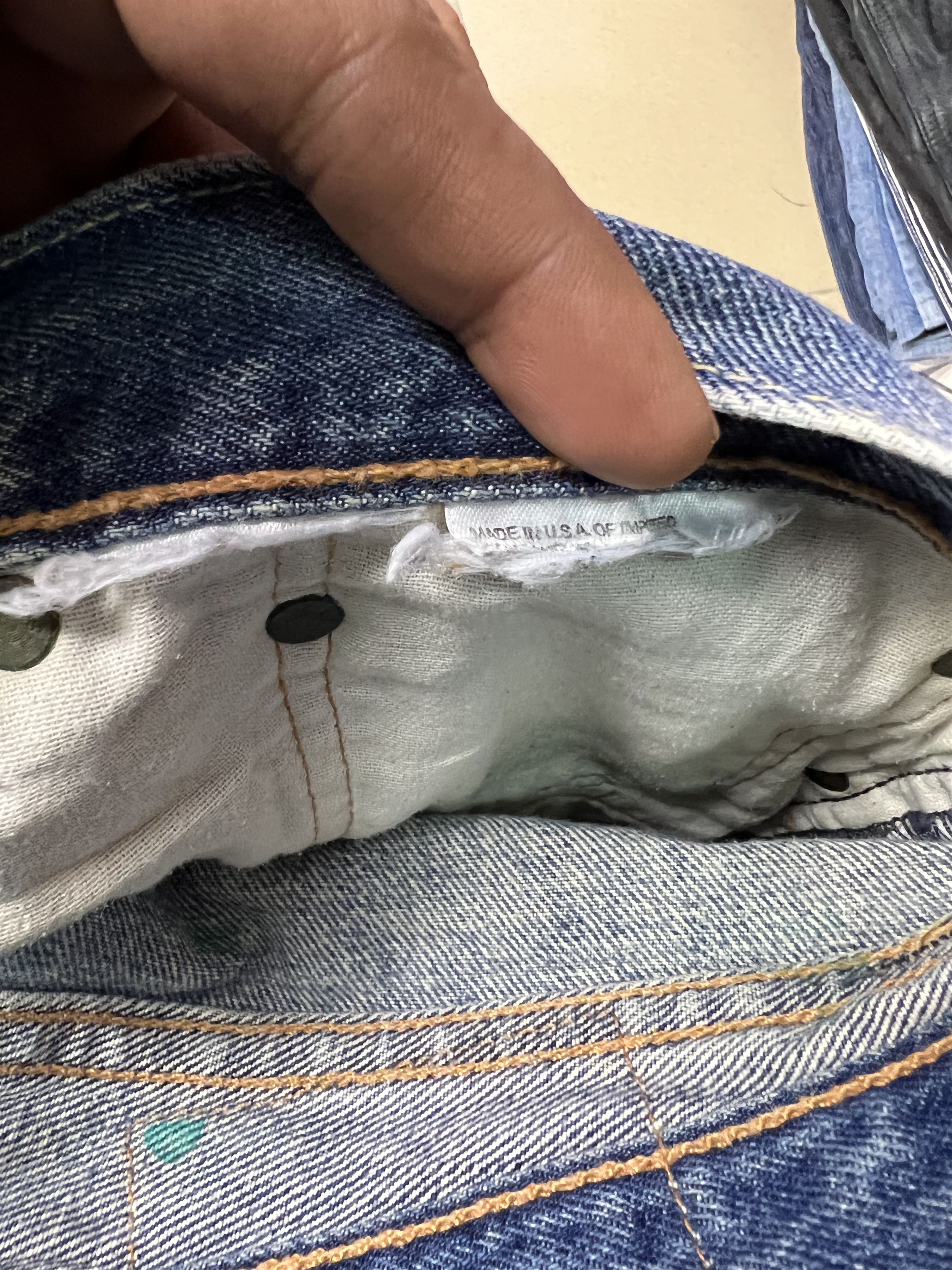 Levi's 🔥Rare Vintage Levi’s White Oak Distressed Denim Size US 35 - 22 Thumbnail