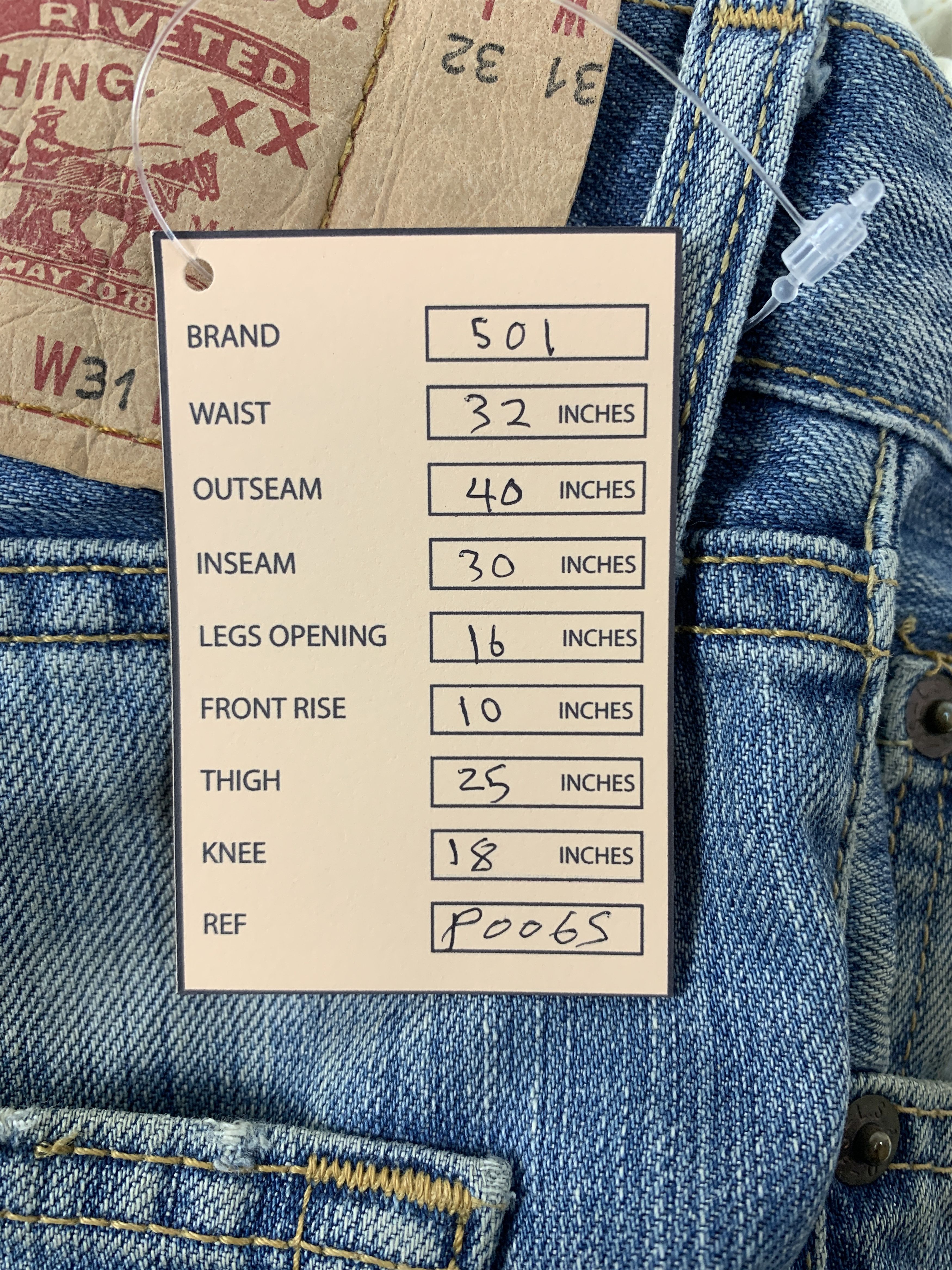 Levi's Vintage 90s LEVI'S 501 Faded Straight Jeans P0065 Size US 32 / EU 48 - 18 Thumbnail