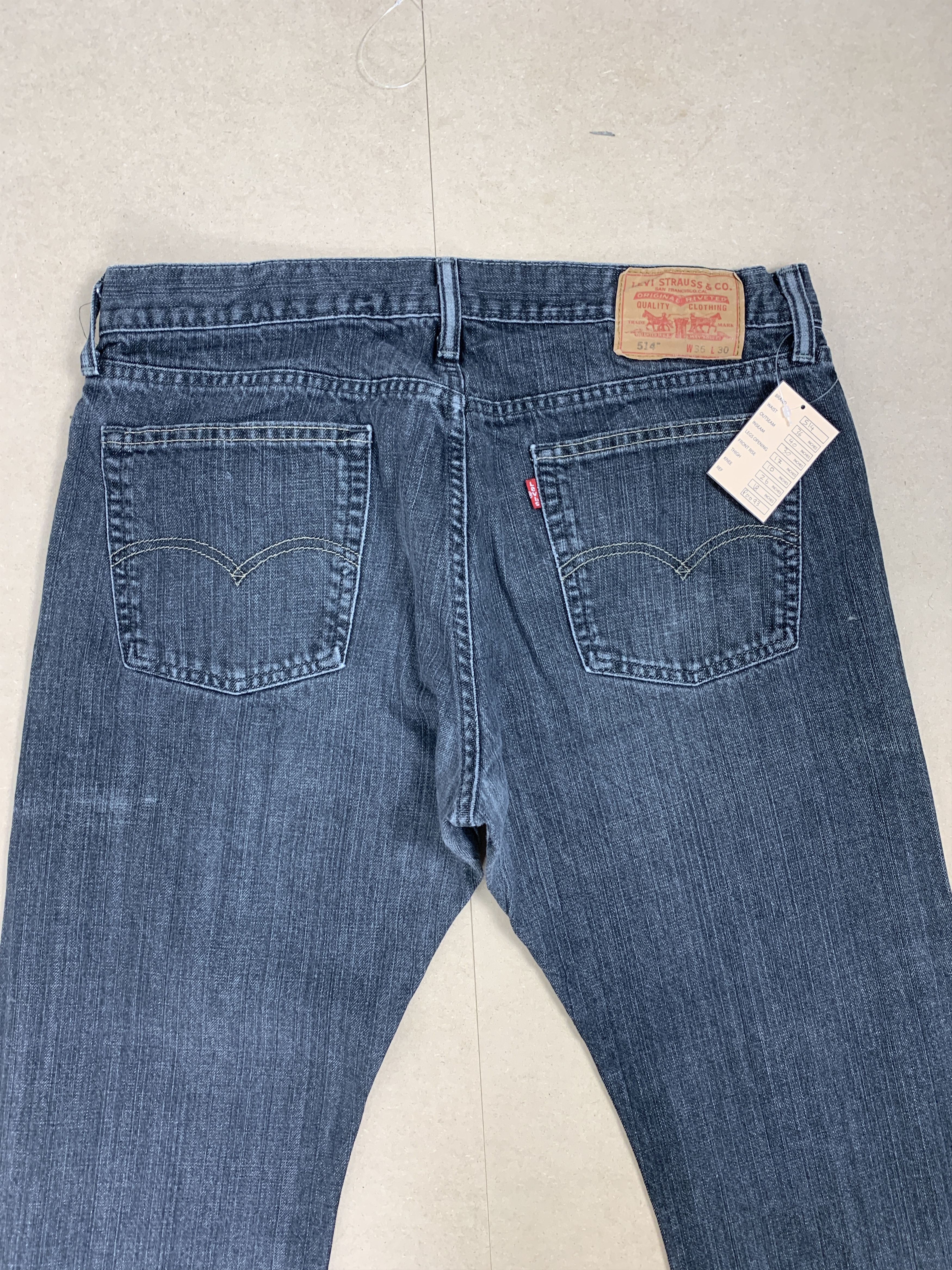 Levi's × Vintage Vintage LEVI's 514 Distressed Faded Straight Cut Black Jeans Size US 36 / EU 52 - 8 Thumbnail