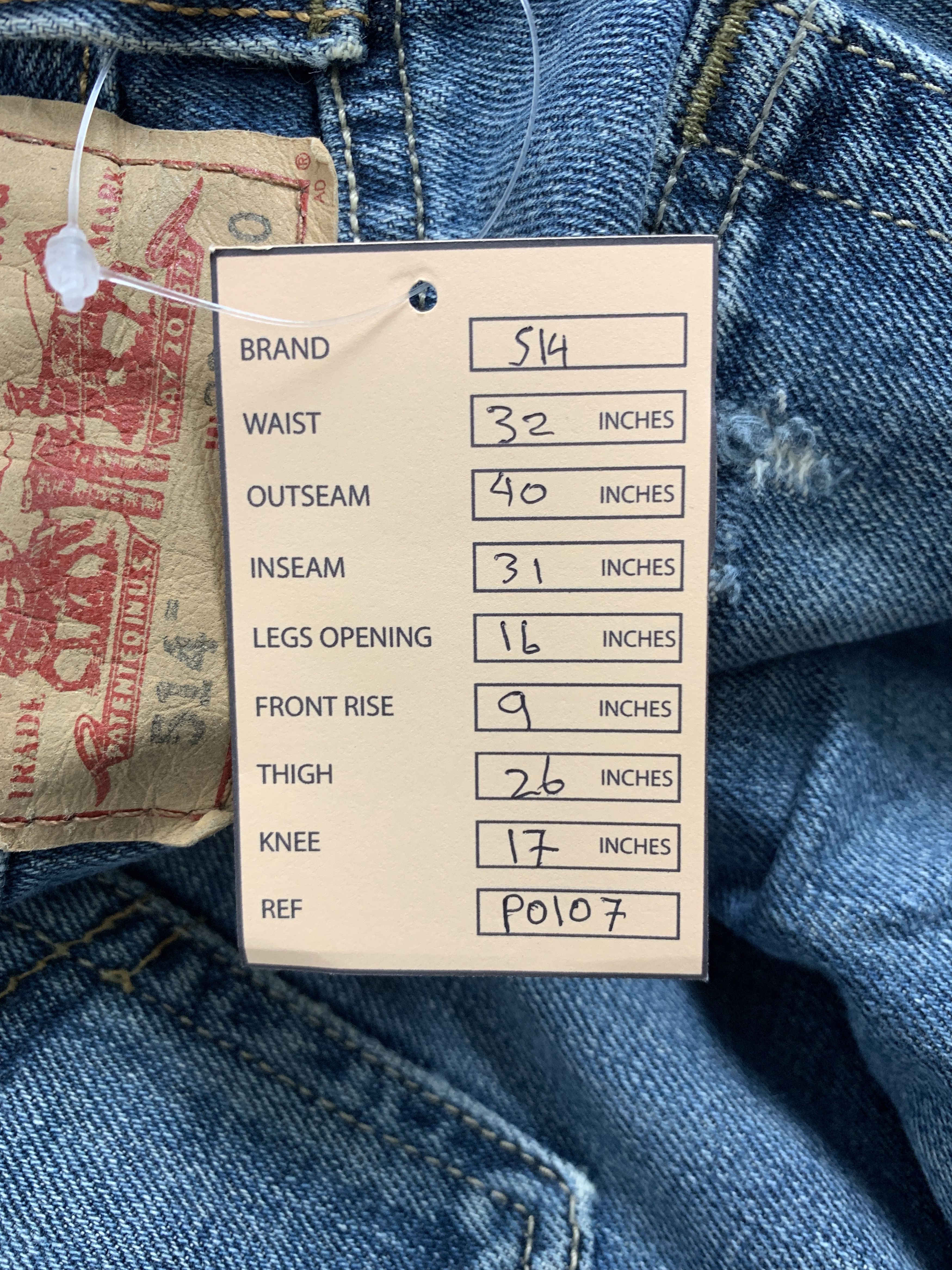 Levi's × Vintage Vintage LEVI'S 514 Distressed Faded Straight Cut Jeans Size US 32 / EU 48 - 20 Thumbnail