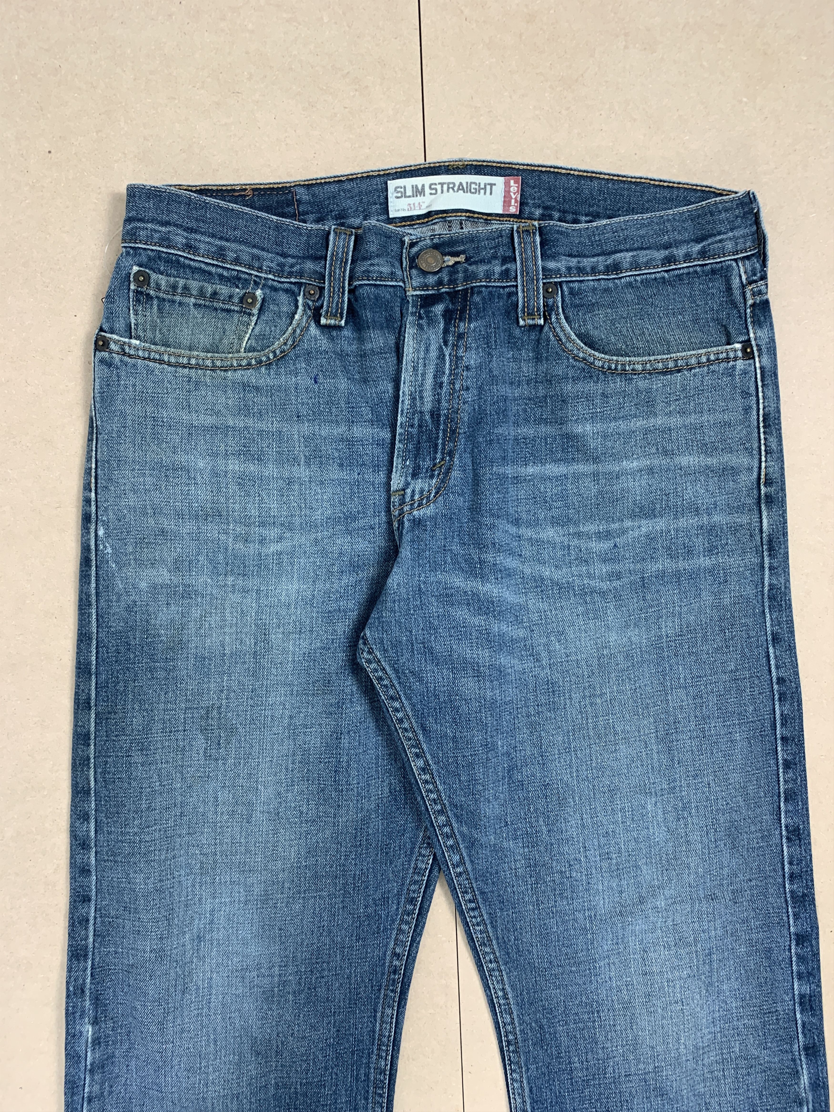 Levi's × Vintage Vintage LEVI'S 514 Distressed Faded Straight Cut Jeans Size US 32 / EU 48 - 3 Thumbnail