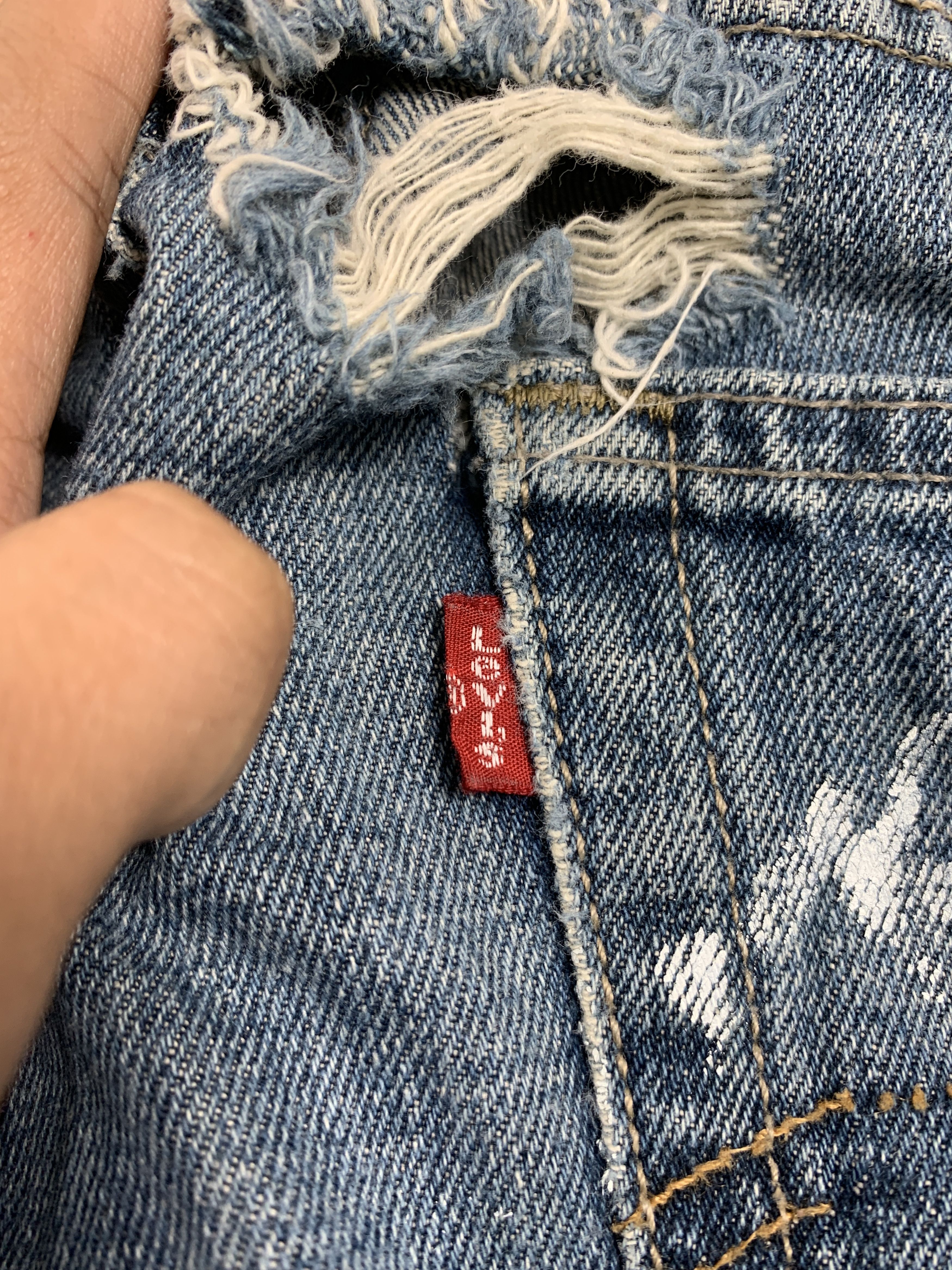 Levi's × Vintage Vintage LEVI'S 514 Distressed Faded Straight Cut Jeans Size US 32 / EU 48 - 13 Thumbnail
